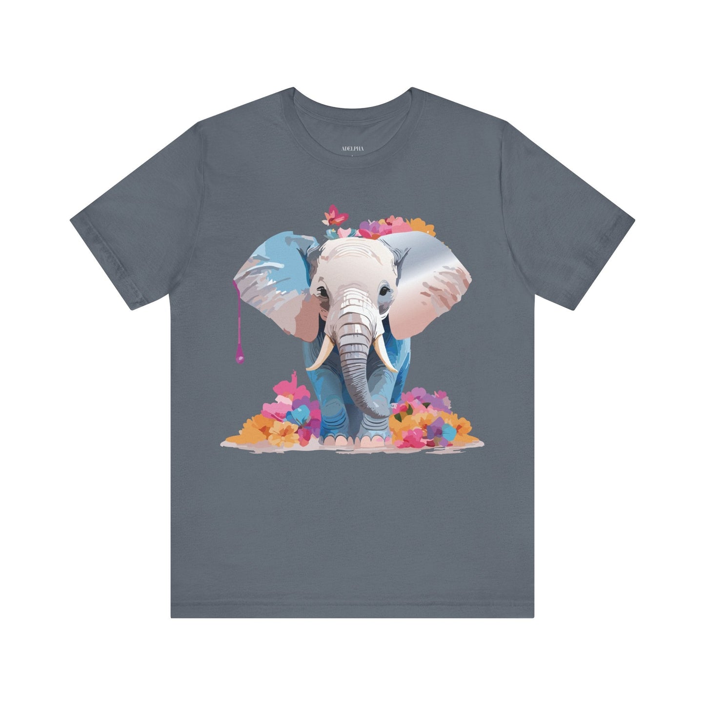Elephant Graphic Tee Unisex Short Sleeve by Adelpha Premium Vintage Inspired Artwork