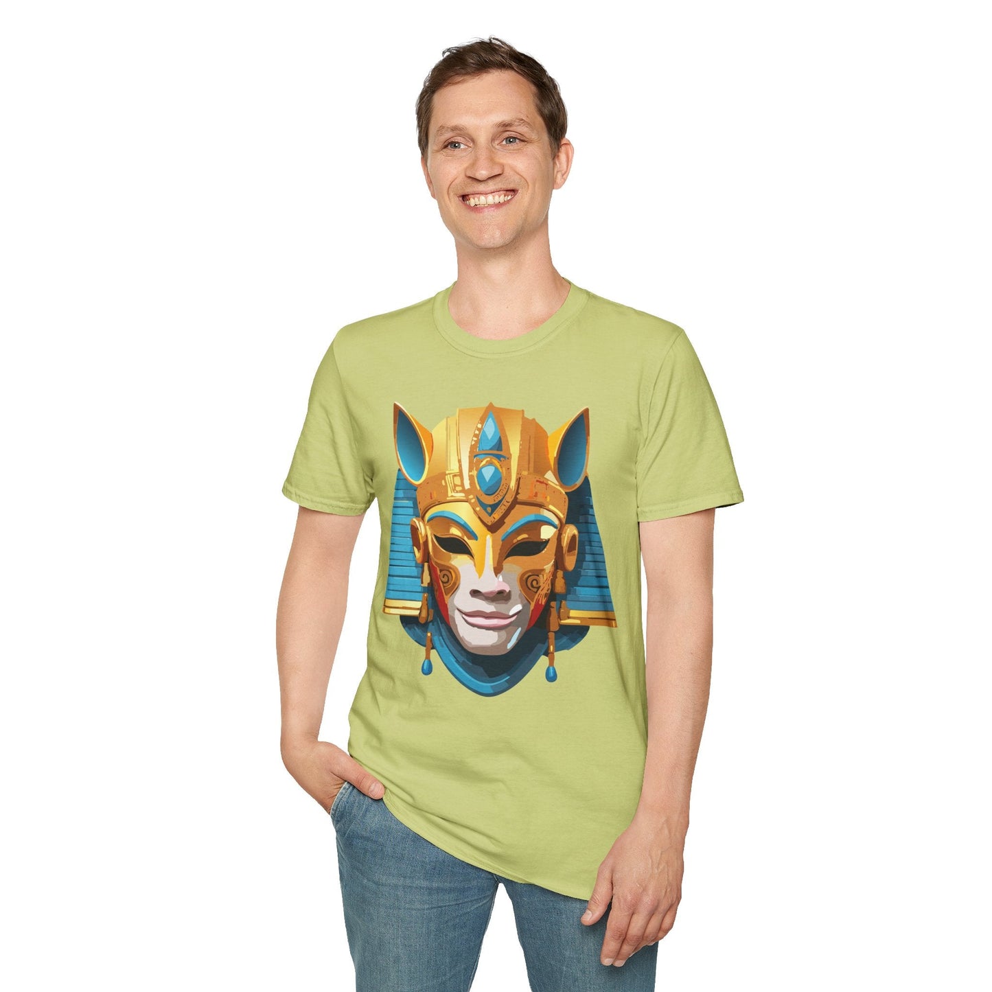Mask Tee Shirt Unisex Gildan SoftStyle 64000 Cotton T Shirt Masquerade Design Art Graphic