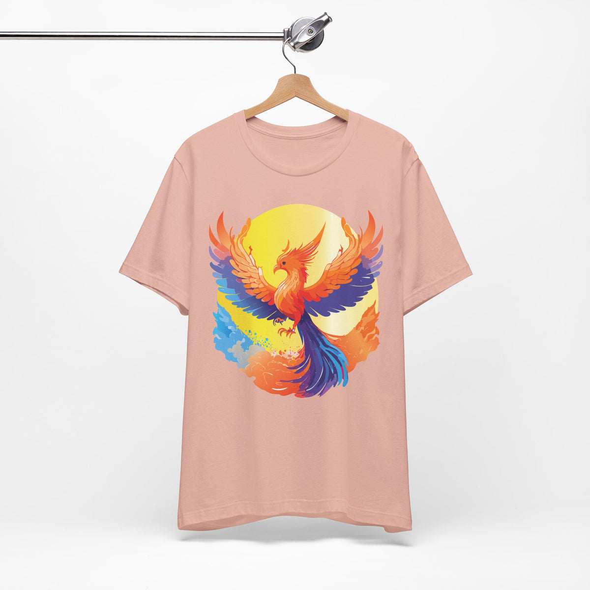 Fire Bird Graphic Unisex Cotton Bella+Canvas Tee with Art Animal Design ab53