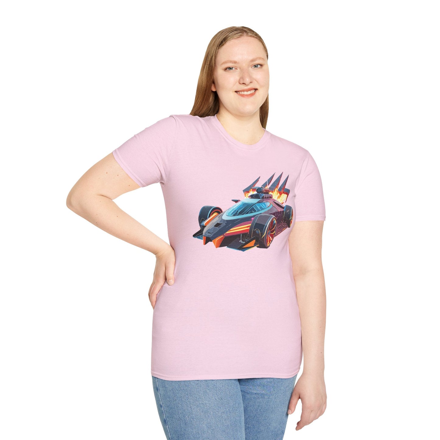 Car Graphic Unisex Cotto Softstyle Art Design with Hot Wheels Artwork Tee 6