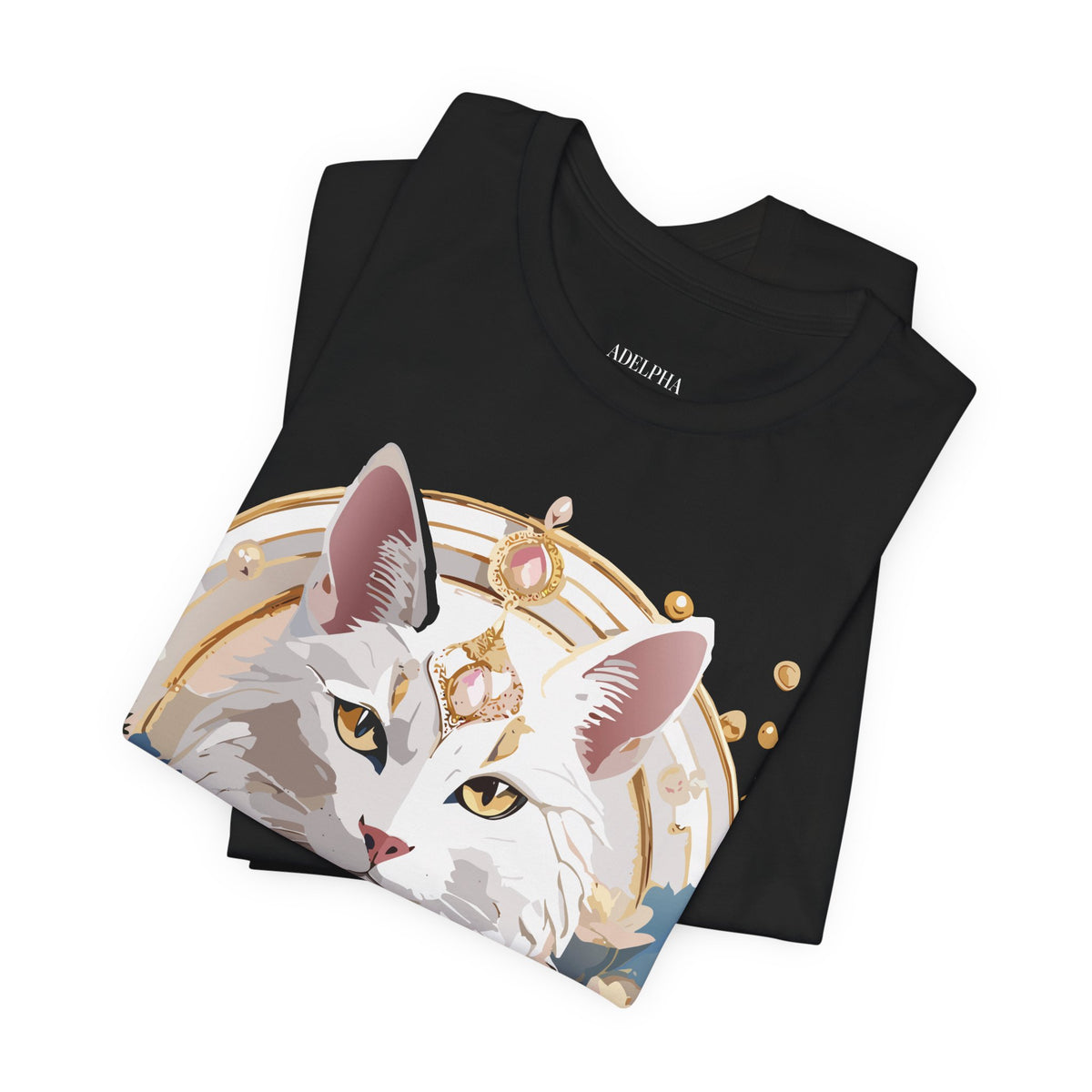 Medallion Graphic Unisex Cotton Bella+Canvas Tee with Art Design d75