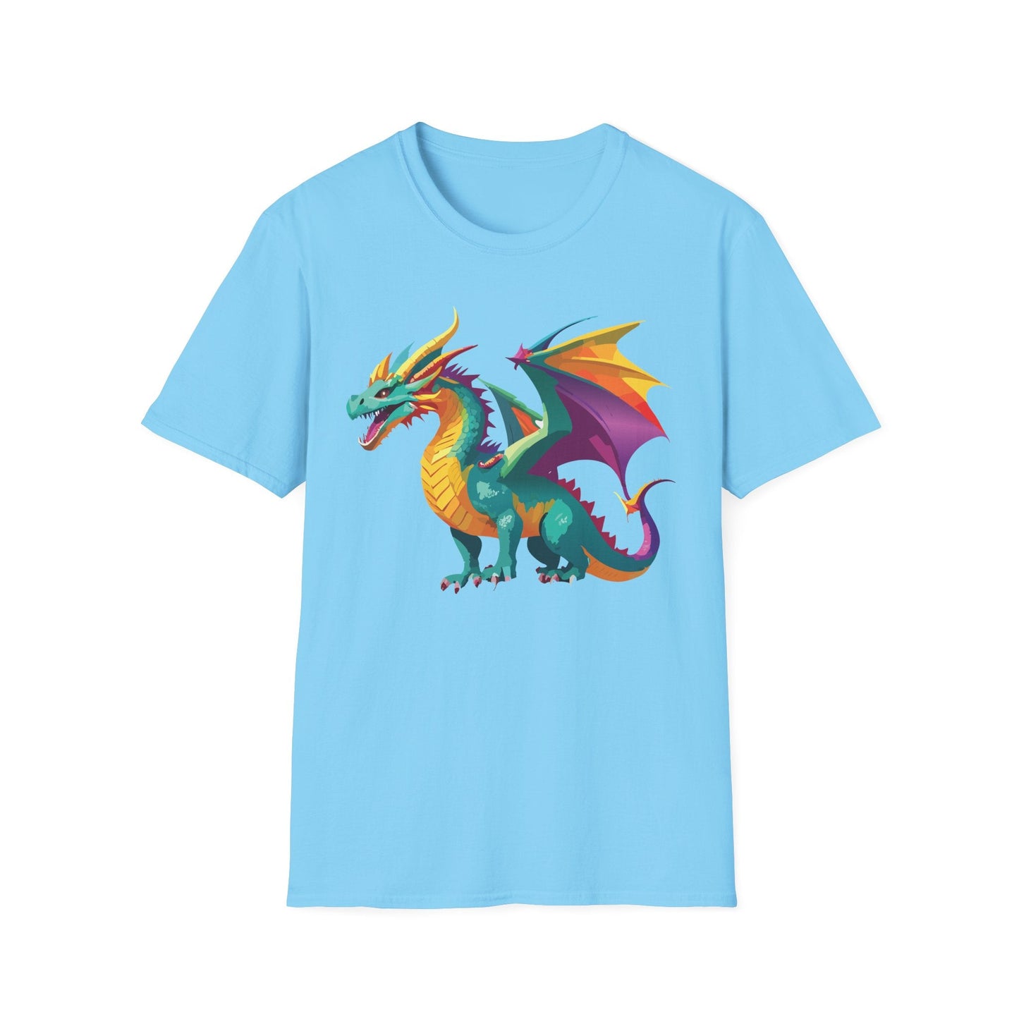Dragon T Shirt Unisex Short Sleeve Art Design Gildan Softstyle Cotton Tee For Animal Lovers
