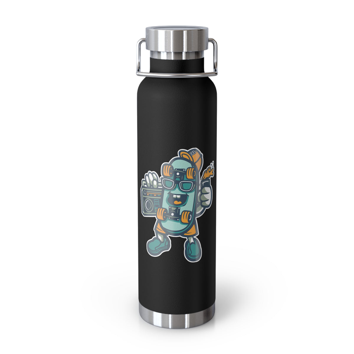 22oz Copper Insulated Water Bottle with Cartoon Design - CV57