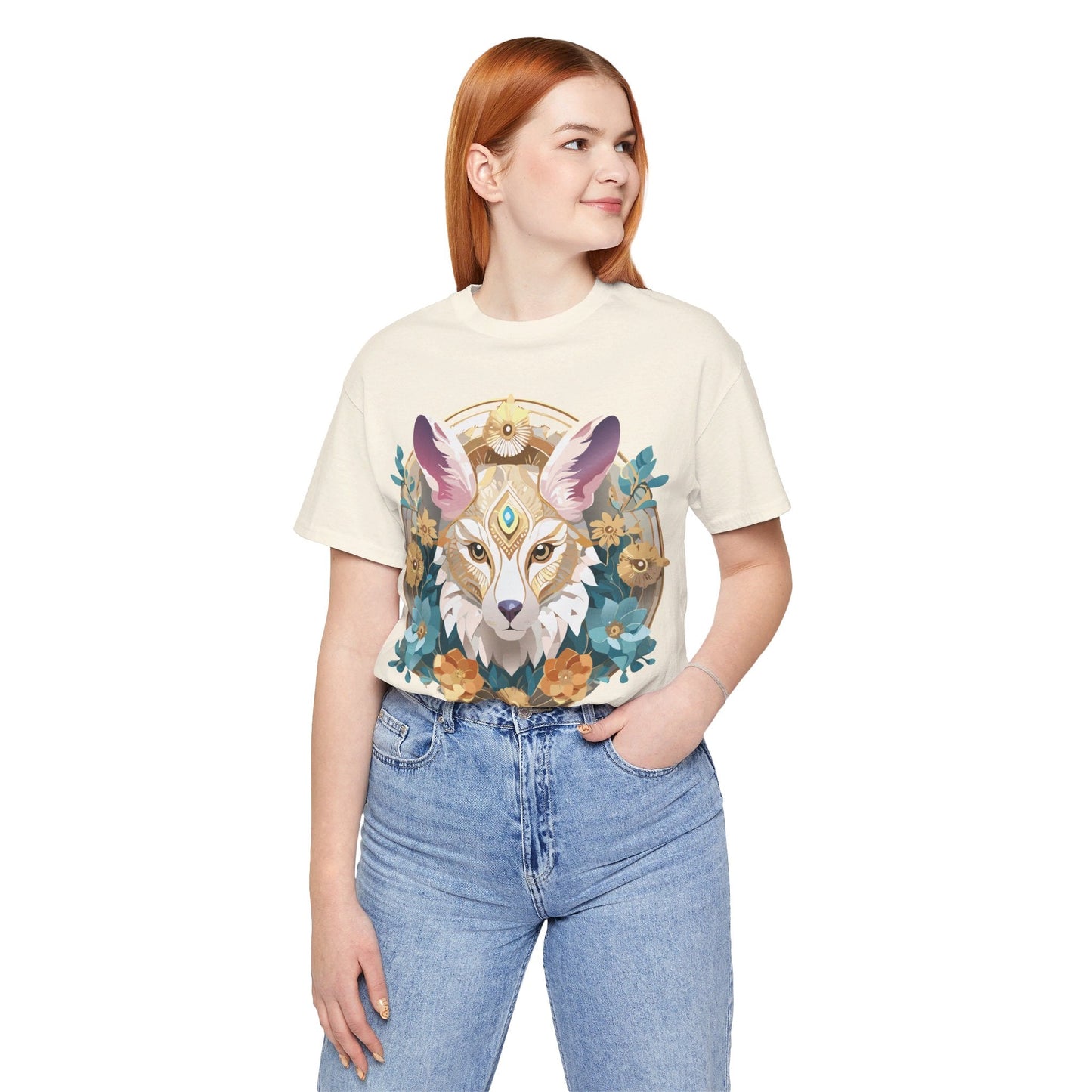 Medallion Graphic Unisex 100 Cotton Vintage Animal Medal Artwork Tee 84