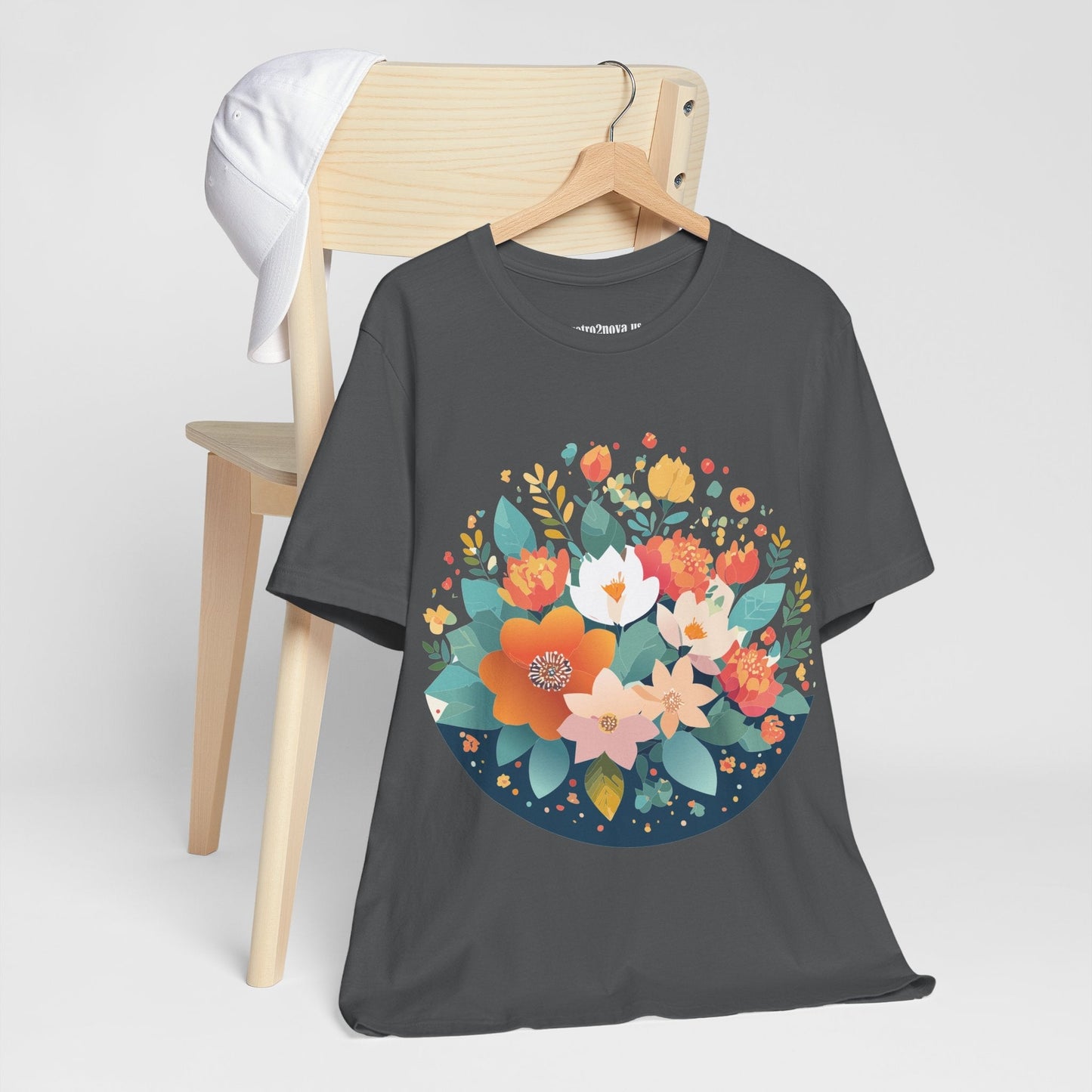 Floral Flowers Shirt Unisex Lightweight Breathable Jersey Tee Floral Pattern Short Sleeve