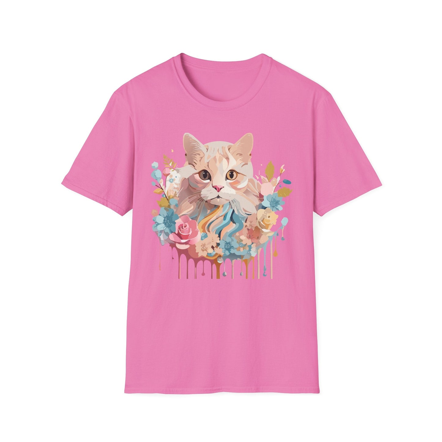 Unisex Cat Shirt Kitten Tee Cat Lover Tee Softstyle 64000 Gildan