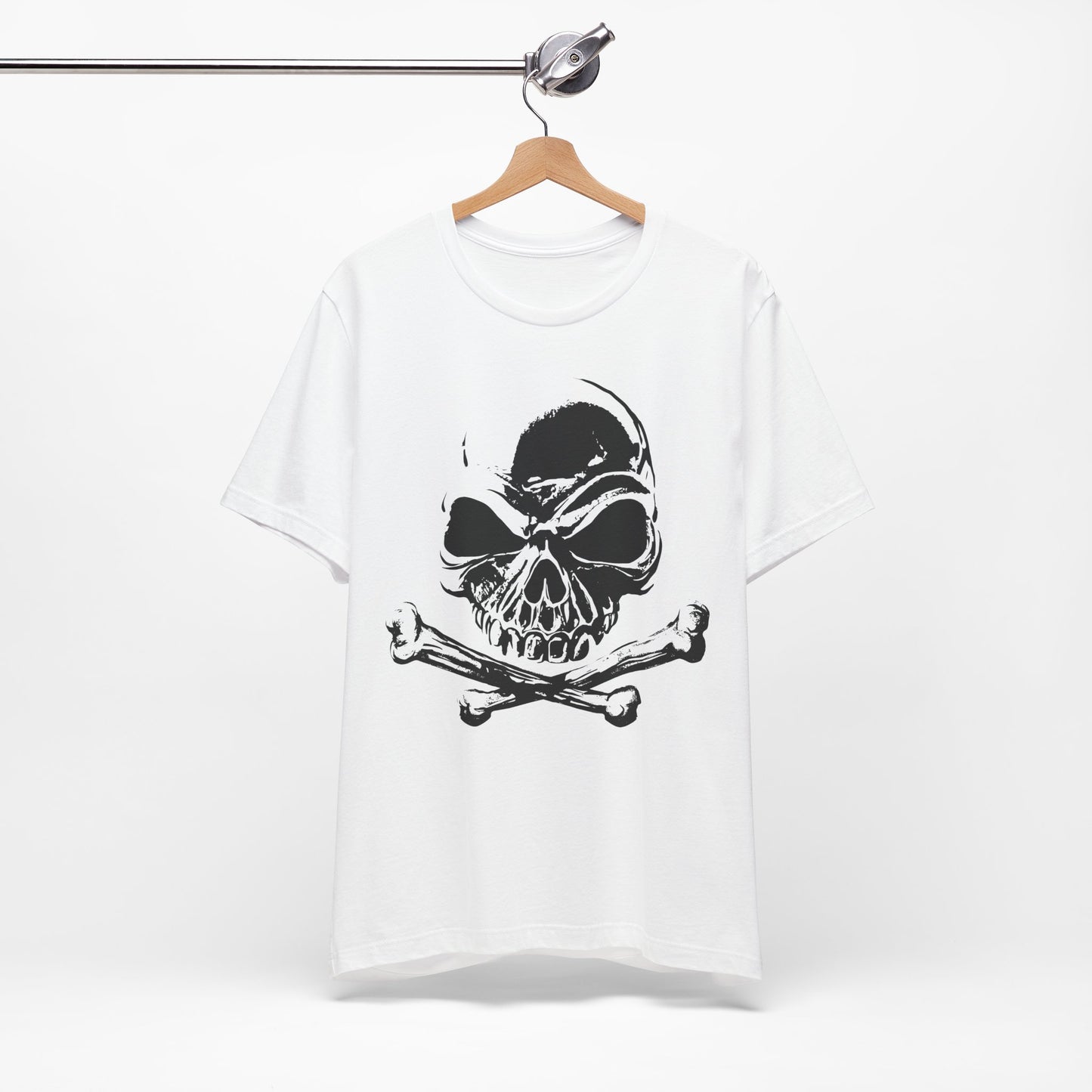 Black Skull Graphic Design Tee, Skull Shirt, Vintage Tees, Art Design T-Shirt, Vintage Graphic Tee, Art Shirts with Skulls