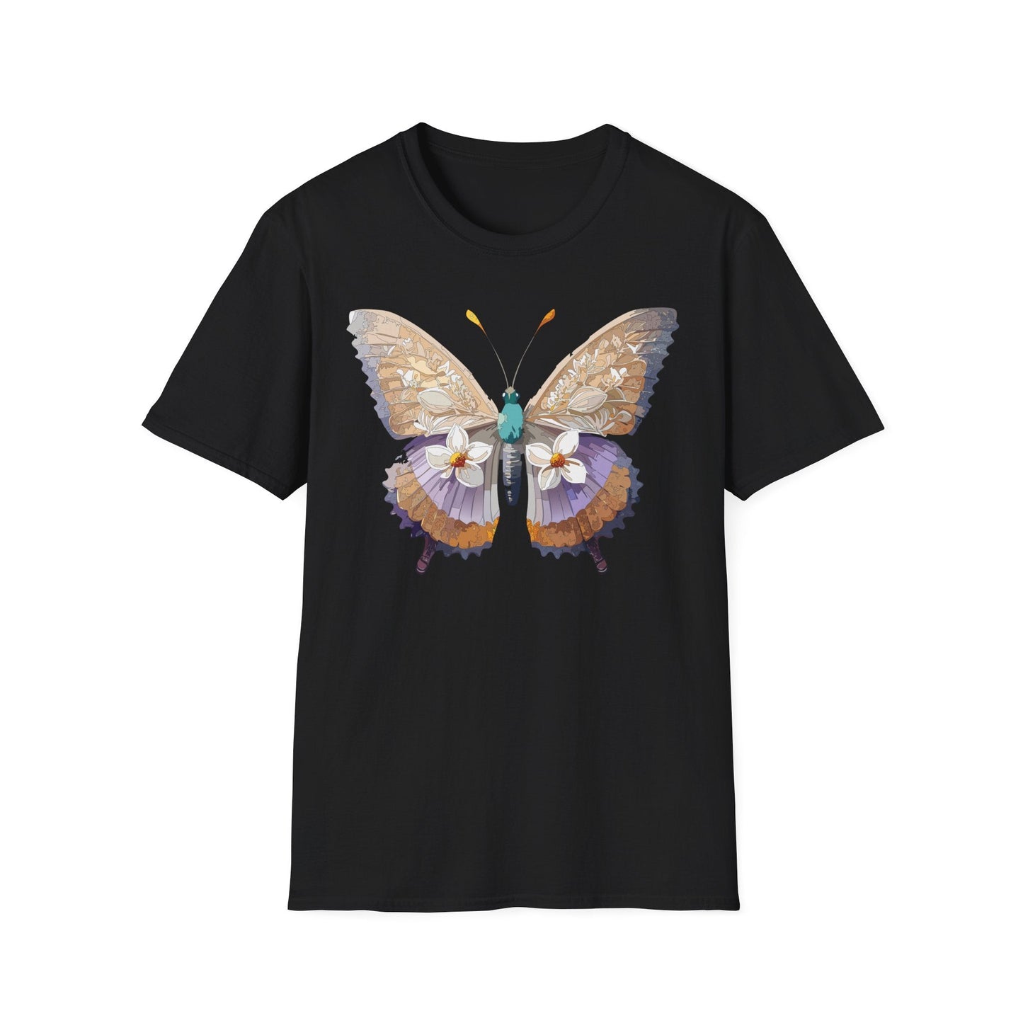 Butterfly Shirt Unisex T Shirt With Monarch Design Softstyle Gildan 64000 100 Percent Cotton Tee