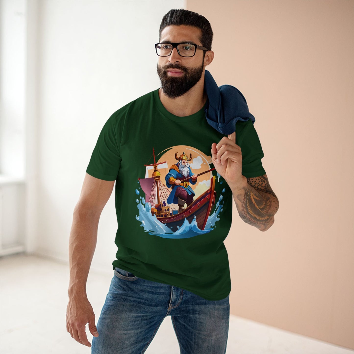 Viking Graphic Unisex 100 Cotton Staple Tee 4
