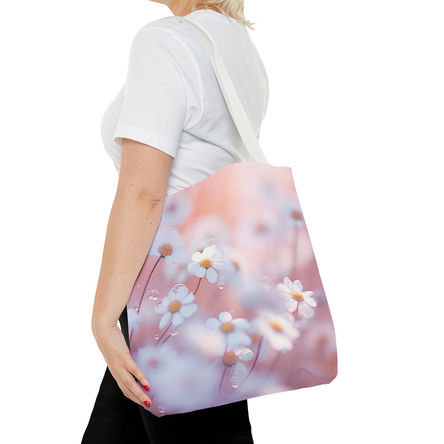 Bolsa de lona con estampados florales 