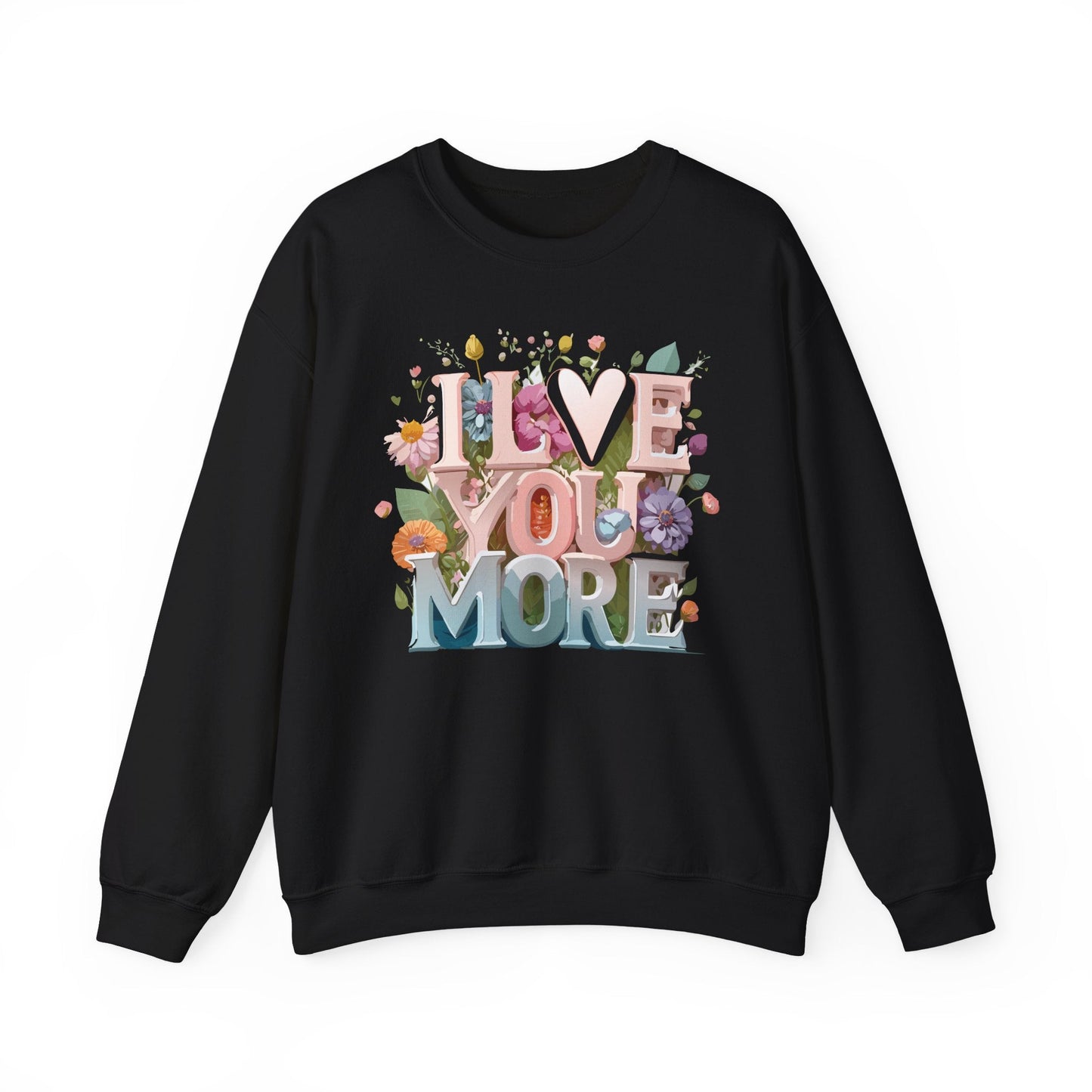 Floral Love Sweatshirt Unisex Crewneck Valentine Day Floral Print Cozy Winter Wear