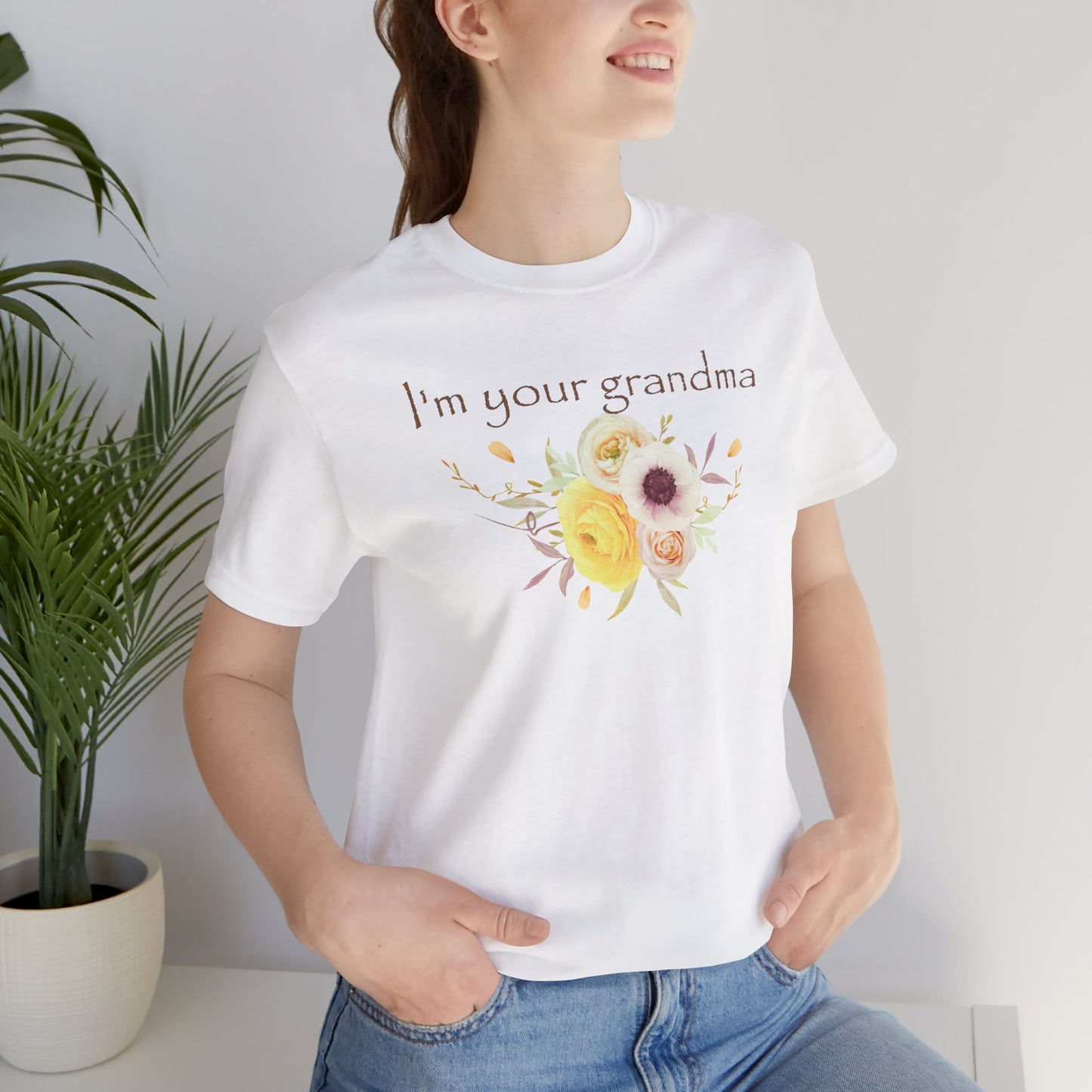 T-shirt en coton avec signature de grand-mère