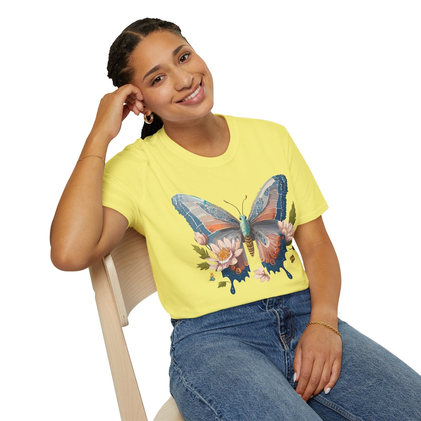 Butterfly Shirt Unisex T Shirt Monarch Design Softstyle 64000 Ring Spun Cotton Tee