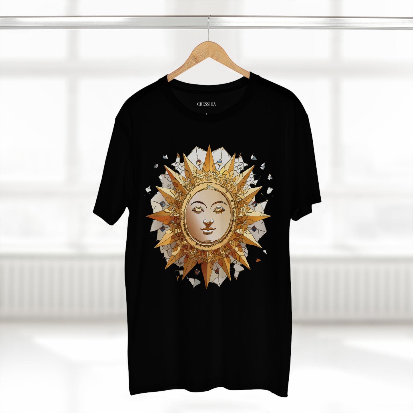 Gold Sun Graphic Unisex 100 Cotton T-Shirt with Golden Art Design 19