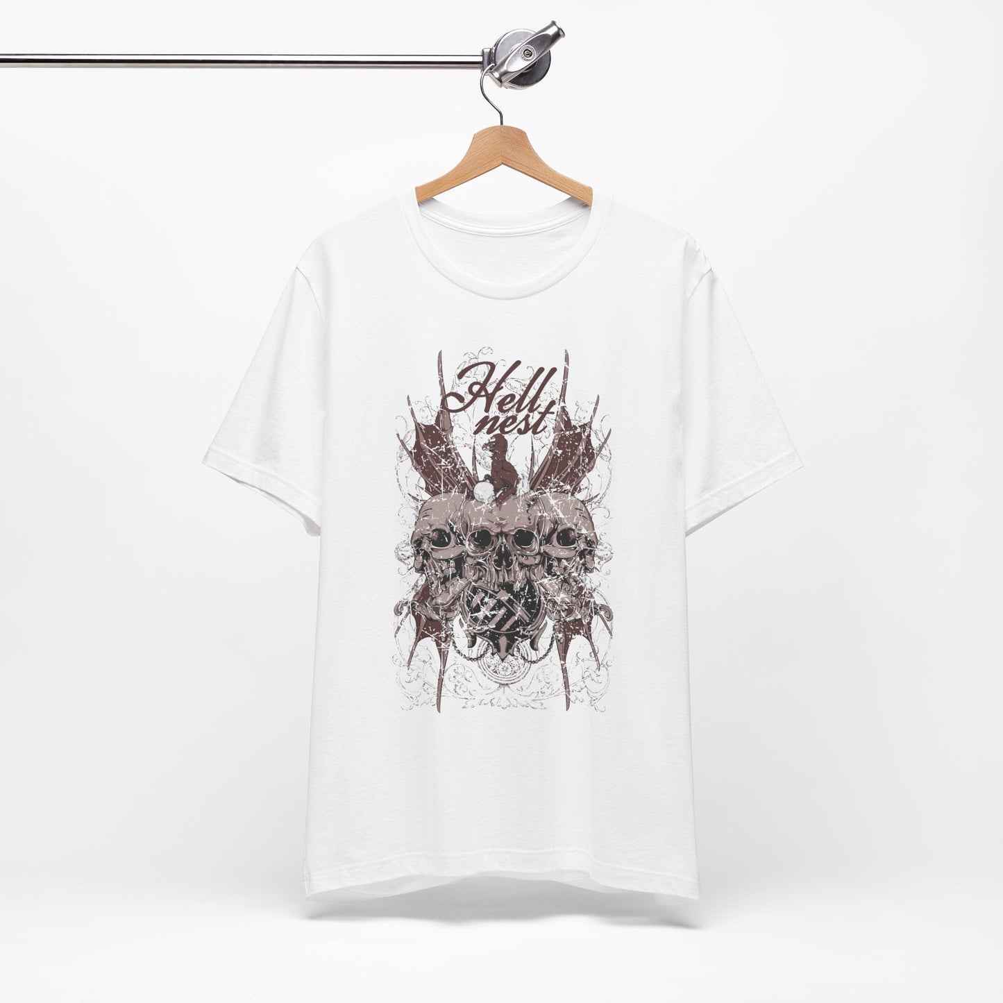 Skull Cluster graphic tee Gothic skulls grunge floral design