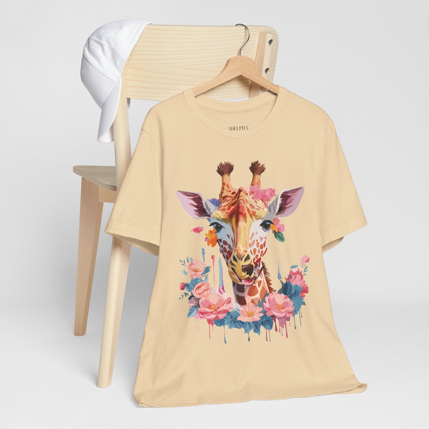 Giraffe Graphic Unisex 100 Cotton Vintage Animal Art T-Shirt 2
