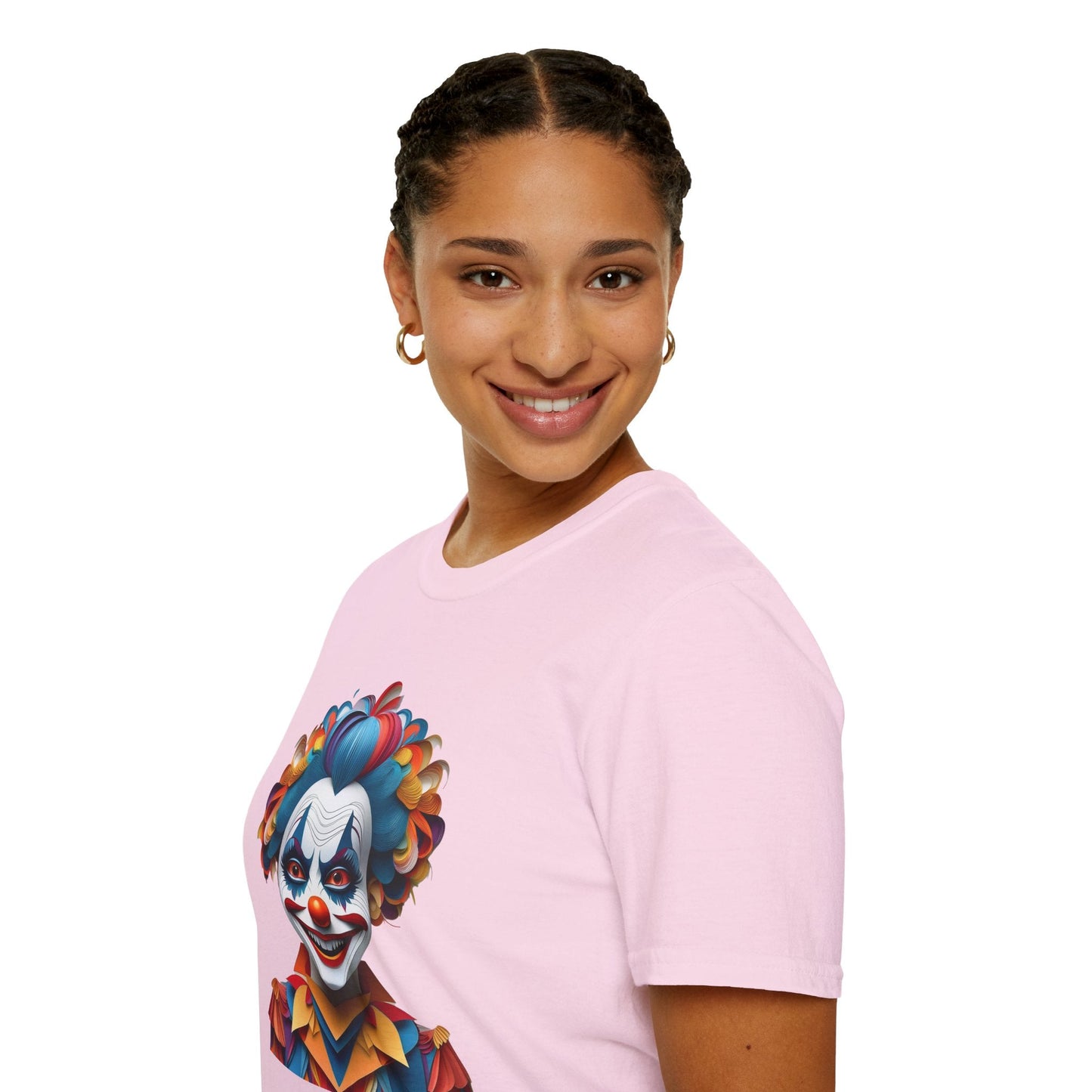 Clown Shirt Unisex T Shirt Short Sleeve Funny Man Circus Tee Gildan Softstyle 64000