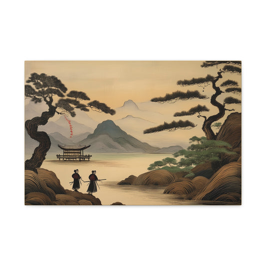 Japanese Painting Print Canvas 24x16, 30x20, 36x24, 48x32, 60x40, Bright Latex Inks Pine-Wood Inner Frame JPN-8