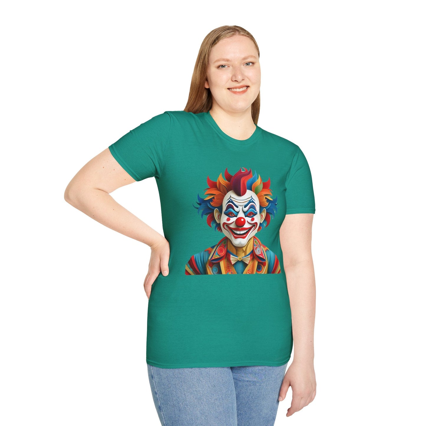 Clown Shirt, T Shirt with Clown, Funny Man Shirt, Tee Shirt with Funny Man, Circus Shirt, Shirt with Circus, Scary Man Shirt, Shirt with Scary Man