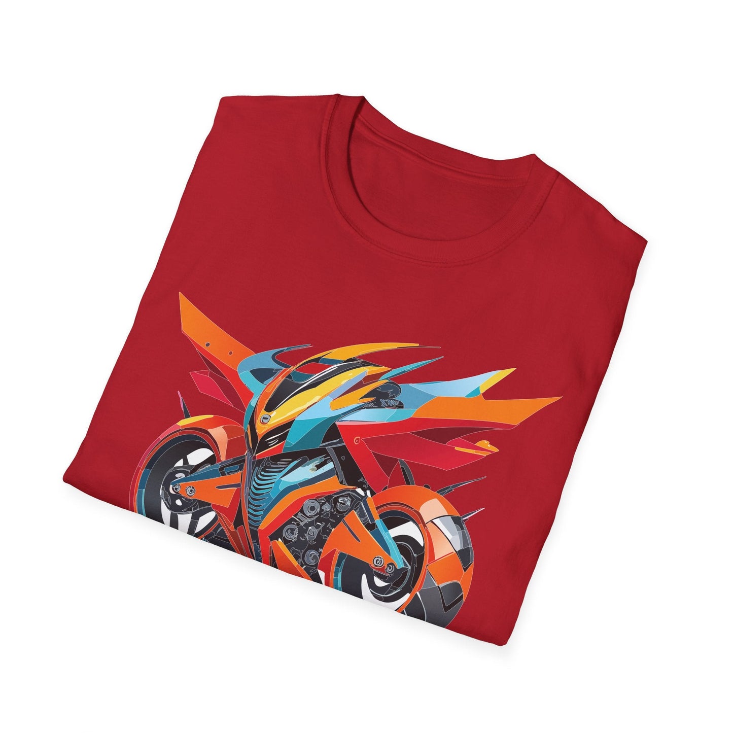 Bike Graphic Unisex Cotton Motorcycle Art Design Tee 1