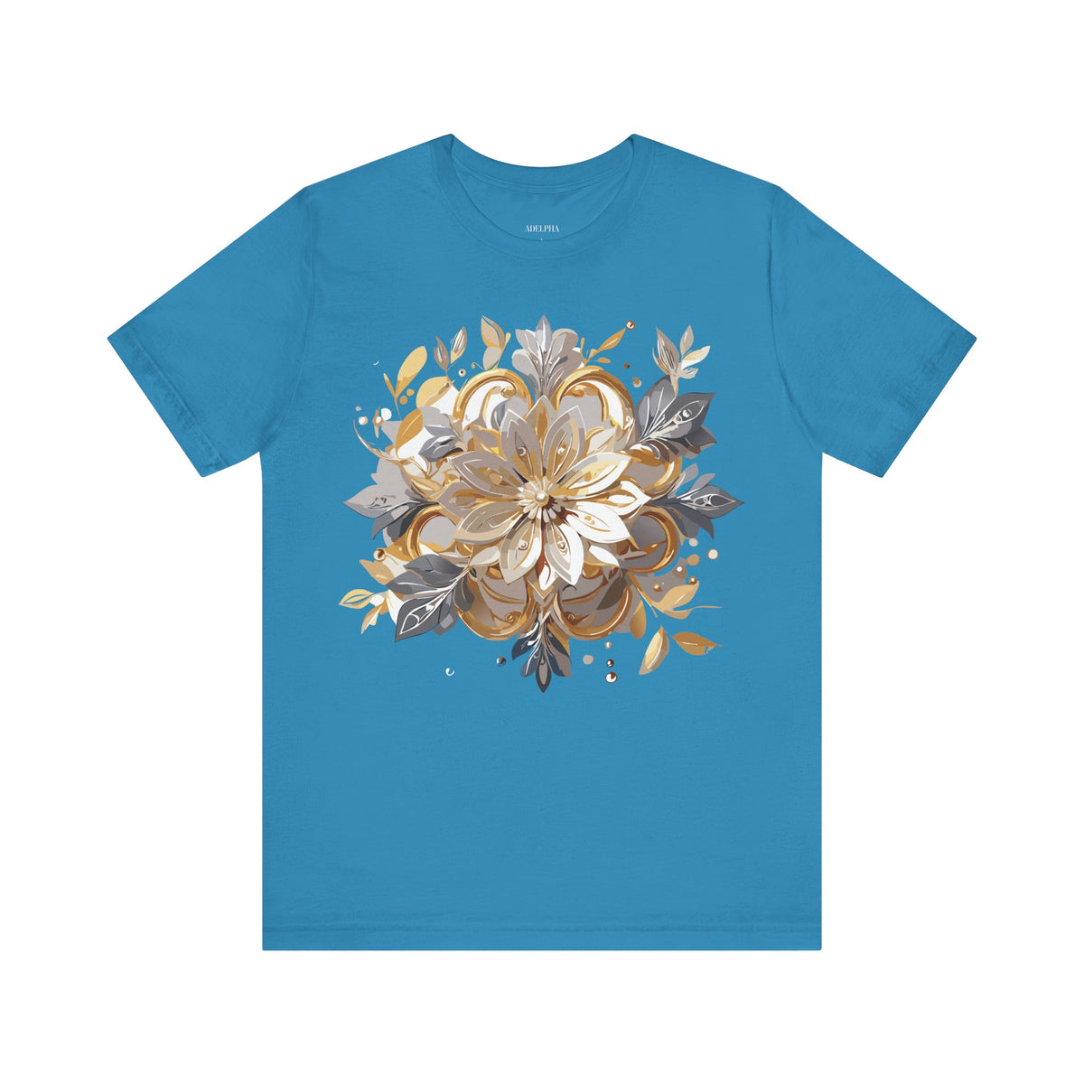 Jewelry Graphic Unisex Cotton Bella+Canvas Tee with Gemstones Art Design m38