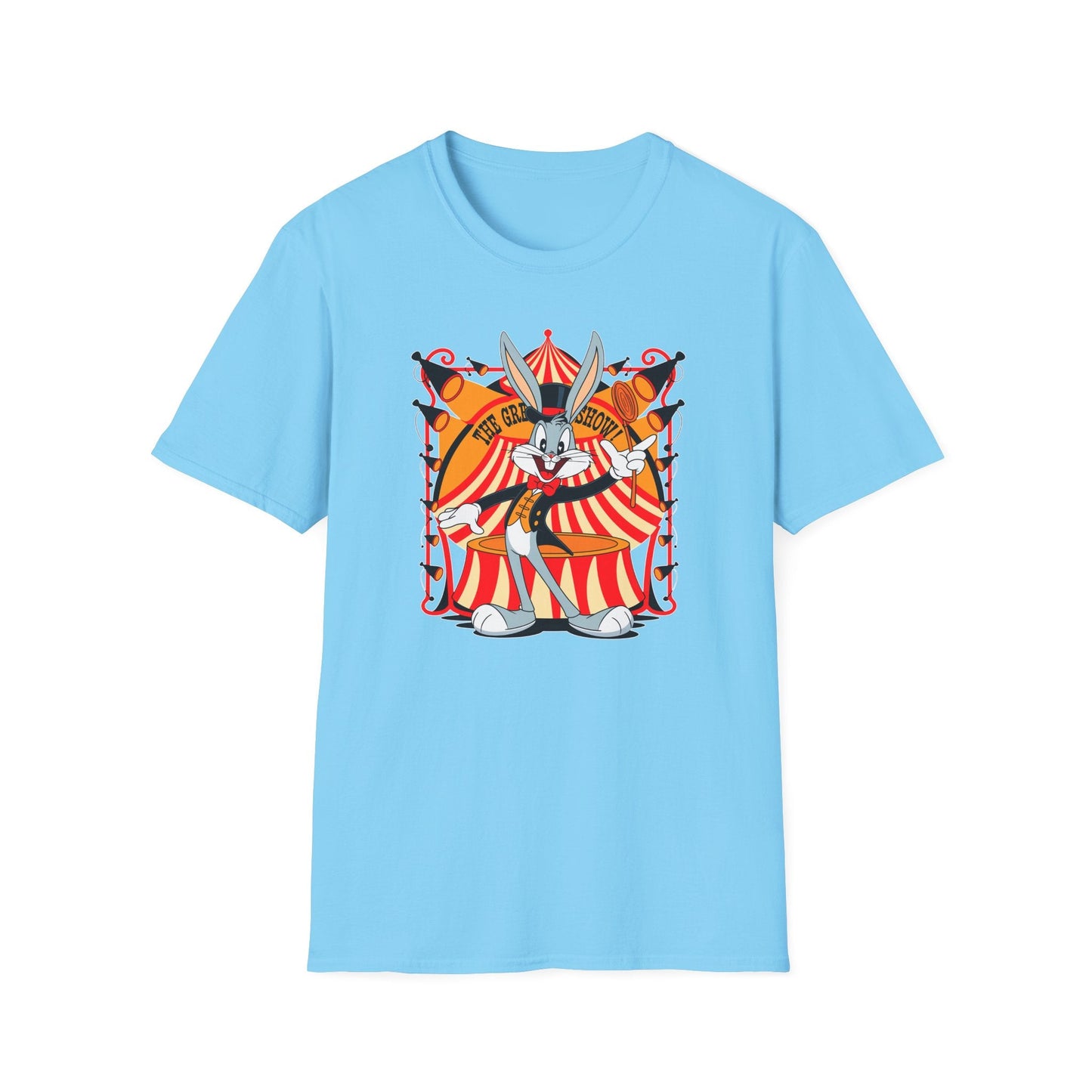 Bugs Bunny Unisex Shirt Gildan Softstyle Tee Cartoon Graphic Design 100 Percent Cotton