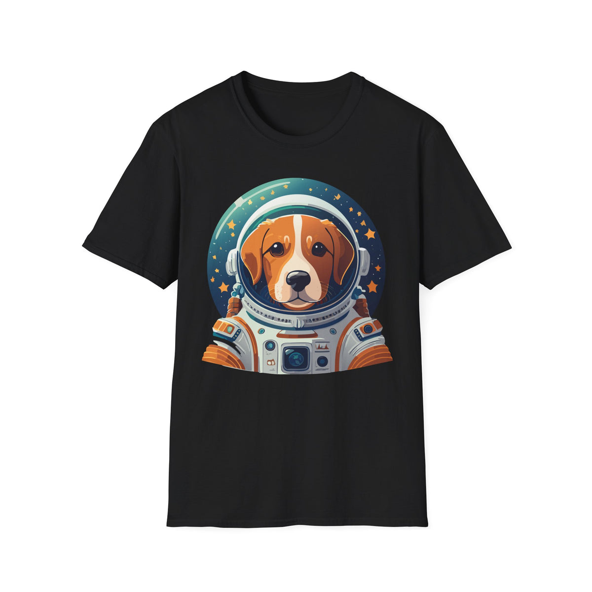 Beagle Astronaut Tee | Space Helmet Dog T-Shirt, Cute Cosmic Pet Illustration