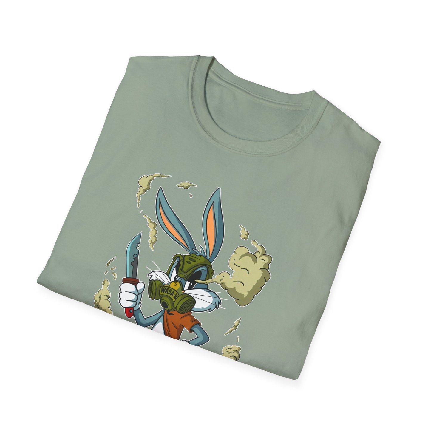 Cartoon Bunny Graphic Unisex Cotton Animal Animation Artwork Design Tee 17