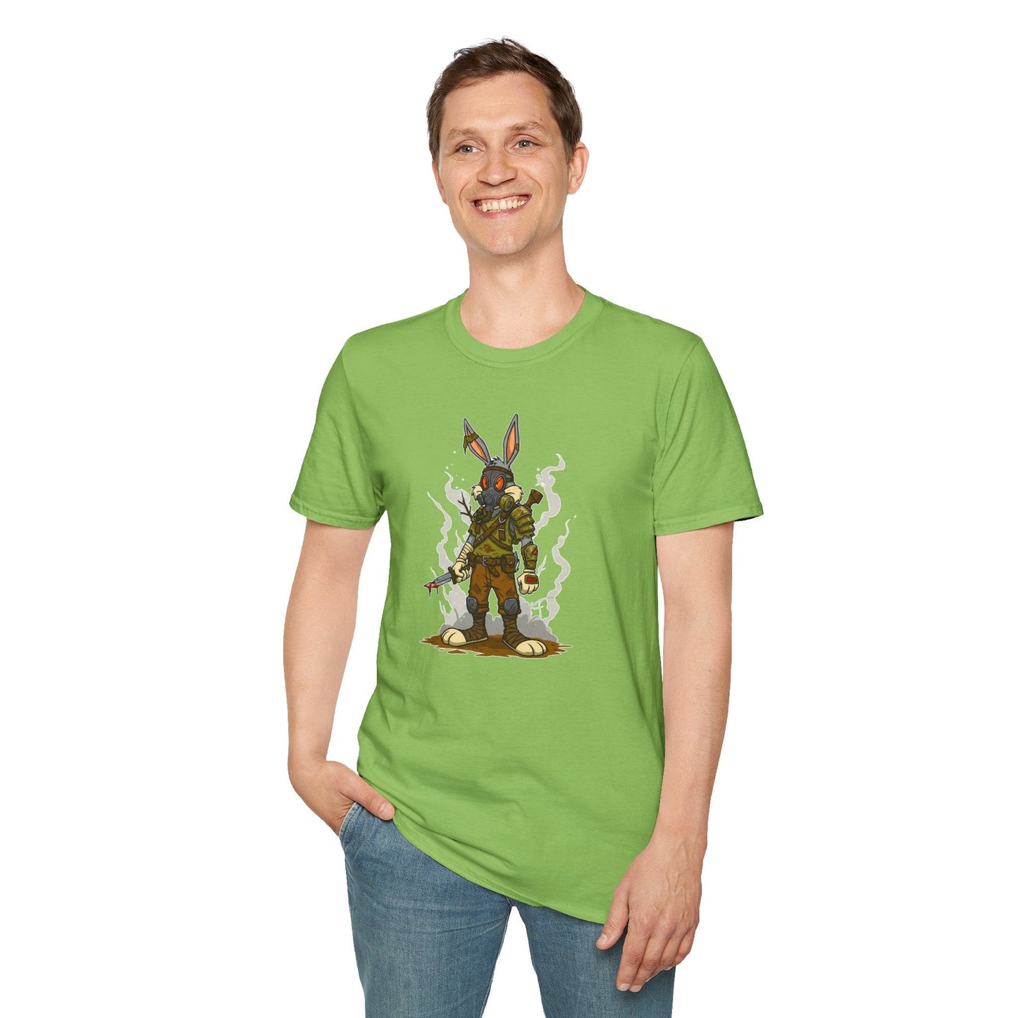 Cartoon Bunny Graphic Unisex Cotton Animal Animation Artwork Design Tee 12