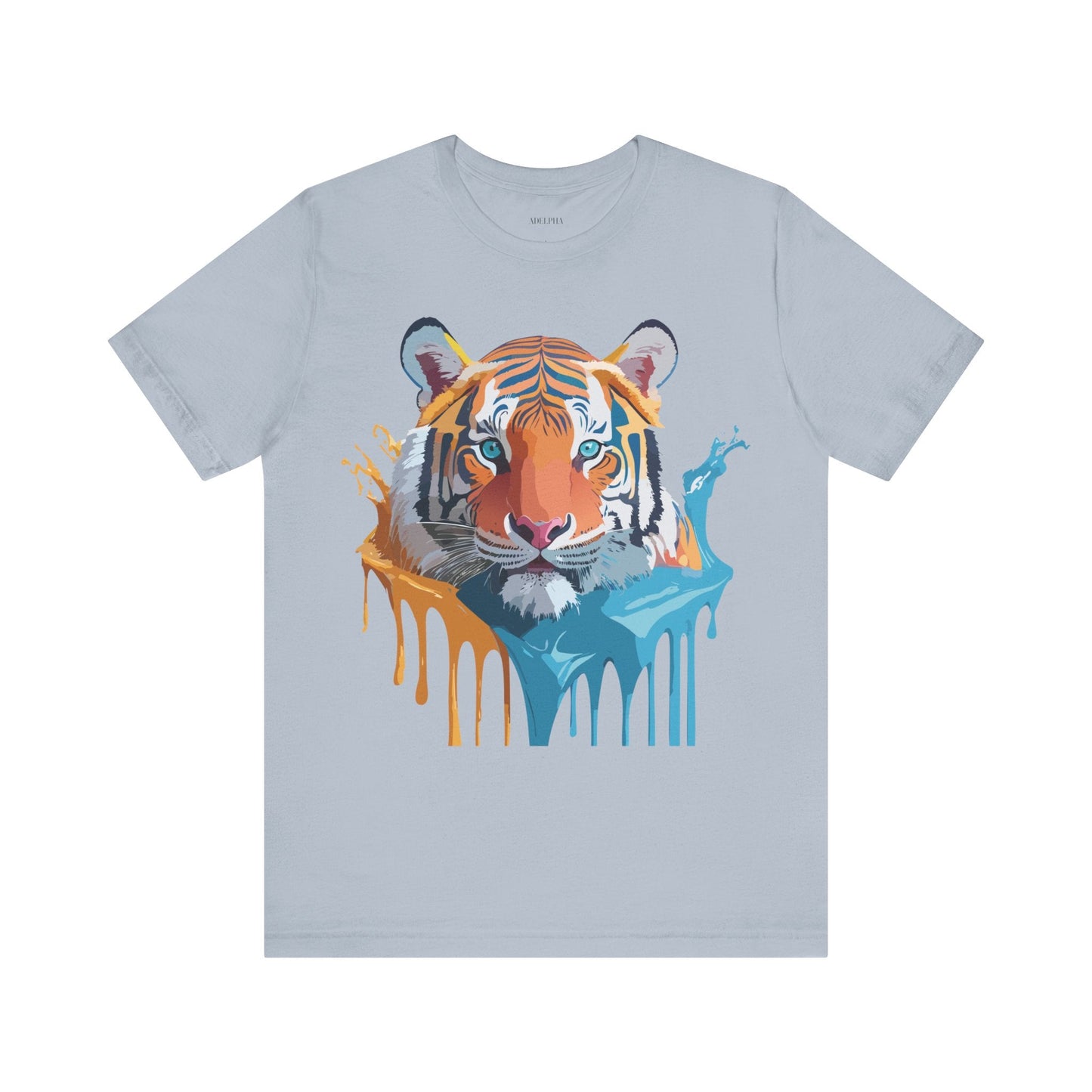 Tiger Graphic Tee Adelpha Unisex Short Sleeve Vintage Inspired Shirt For Casual Wear