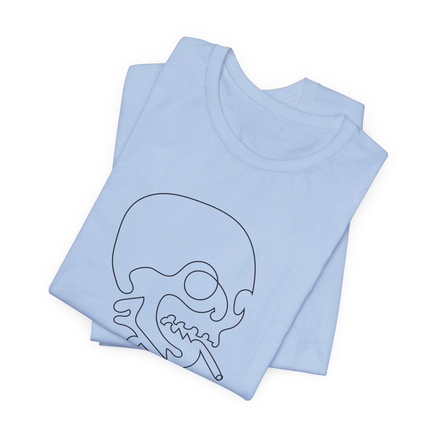 Unisex Cotton Tee Shirt with Skull