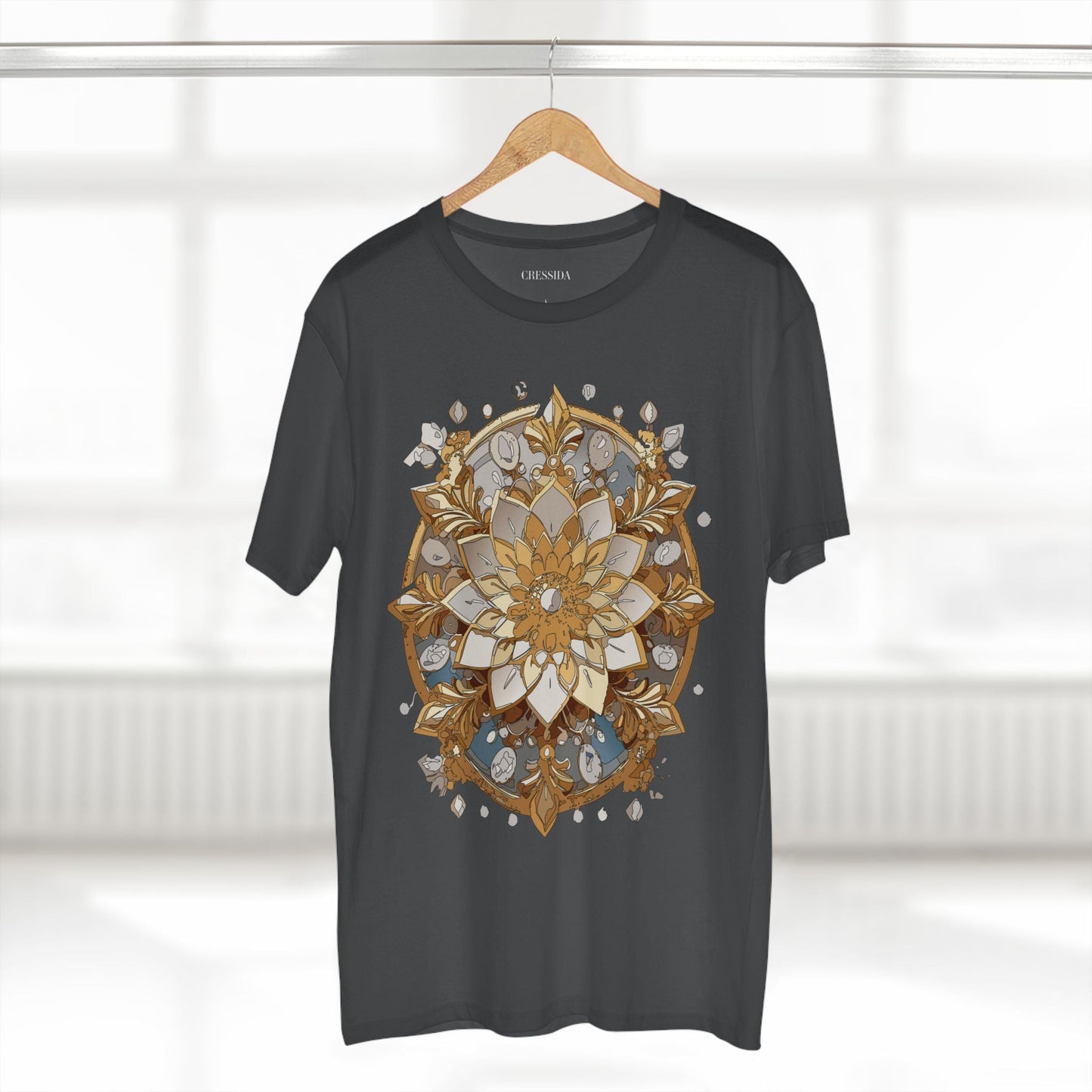 Floral Graphic T-Shirt Unisex 100 Cotton Art Design with Antique Flowers Tee 21