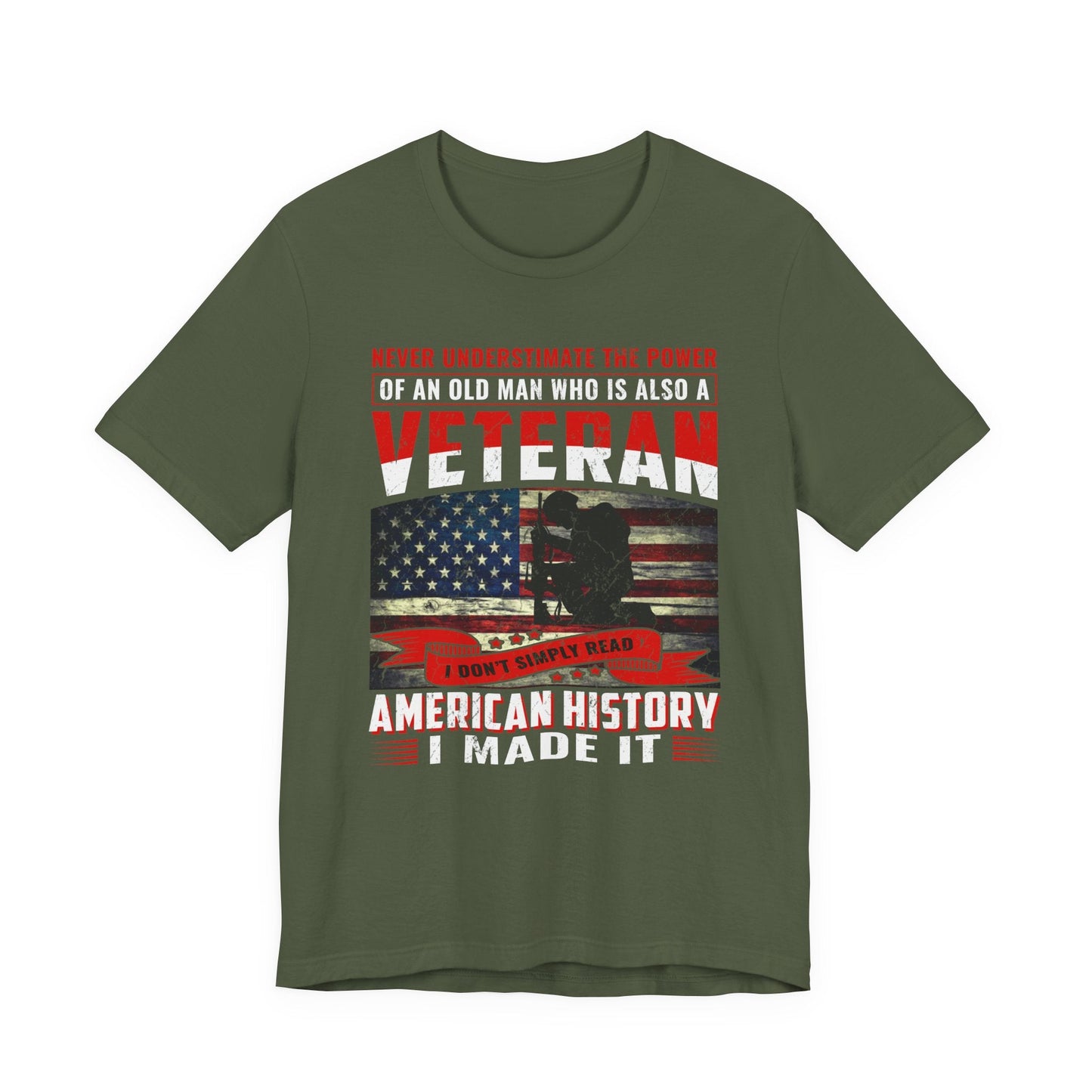 Army Veteran Patriotic Graphic Design Unisex Cotton T-Shirt v32