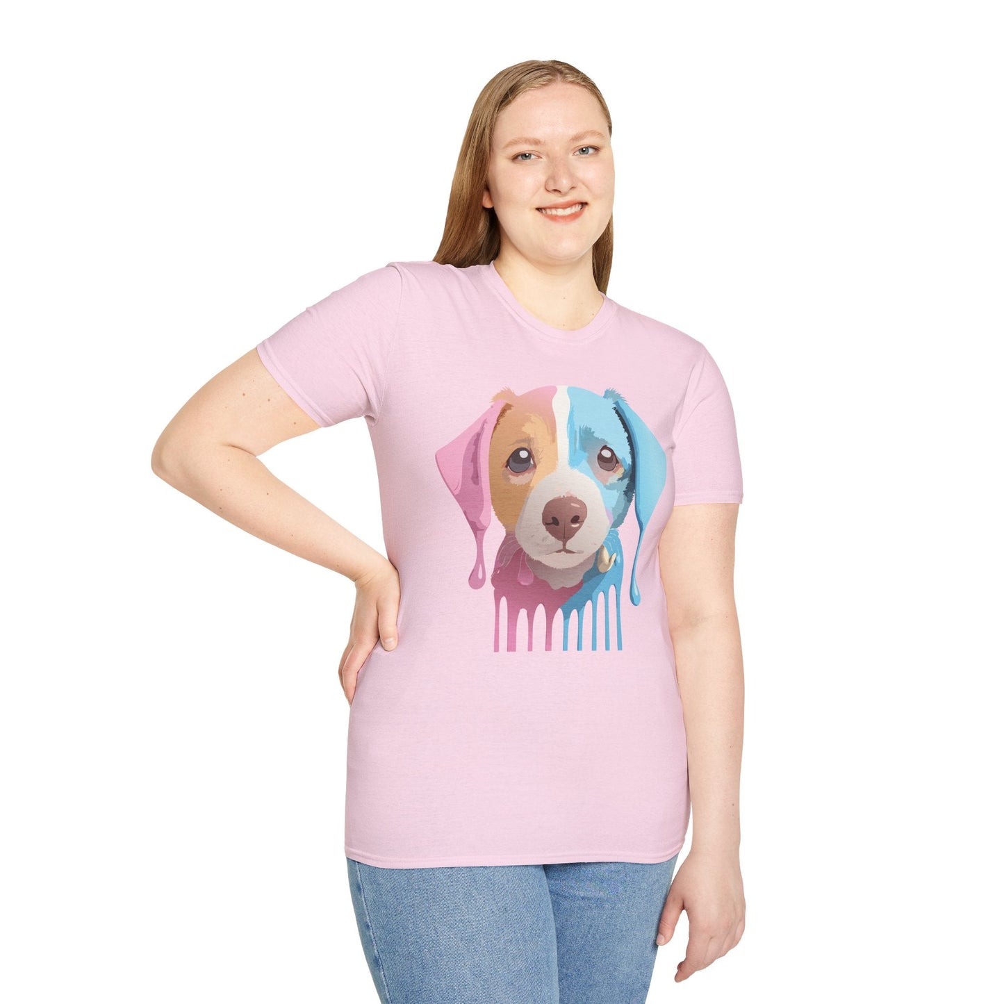 Unisex Dog Shirt Animal Tee Gildan Softstyle 64000 Cotton Tee