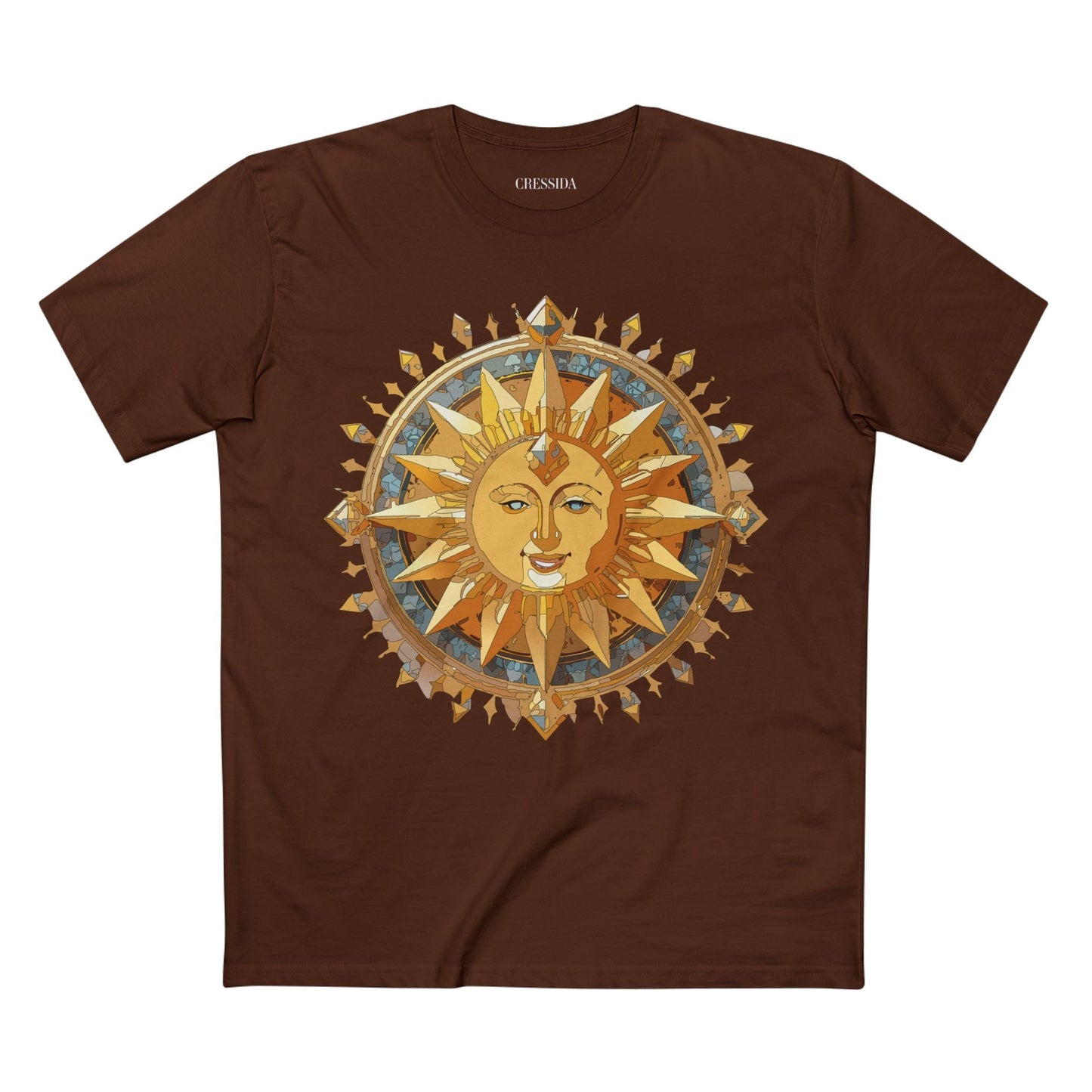 Gold Sun Graphic Unisex 100 Cotton T-Shirt with Golden Art Design 16