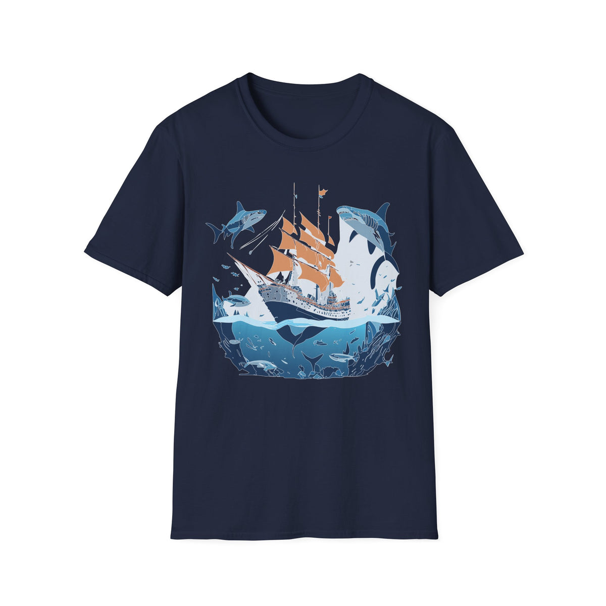 Ocean U boat Graphic Tee Gildan Unisex 100 Cotton Tee Shirt h37