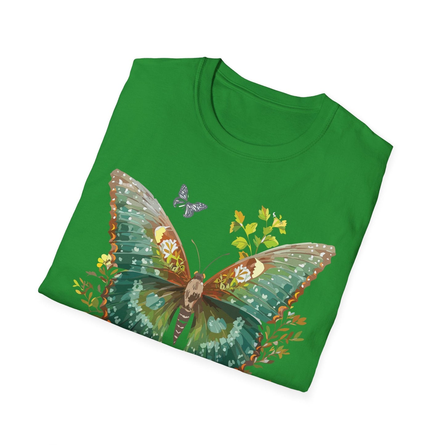 Butterfly Shirt Unisex T Shirt Monarch Print Gildan Softstyle 64000 Comfortable Everyday Wear