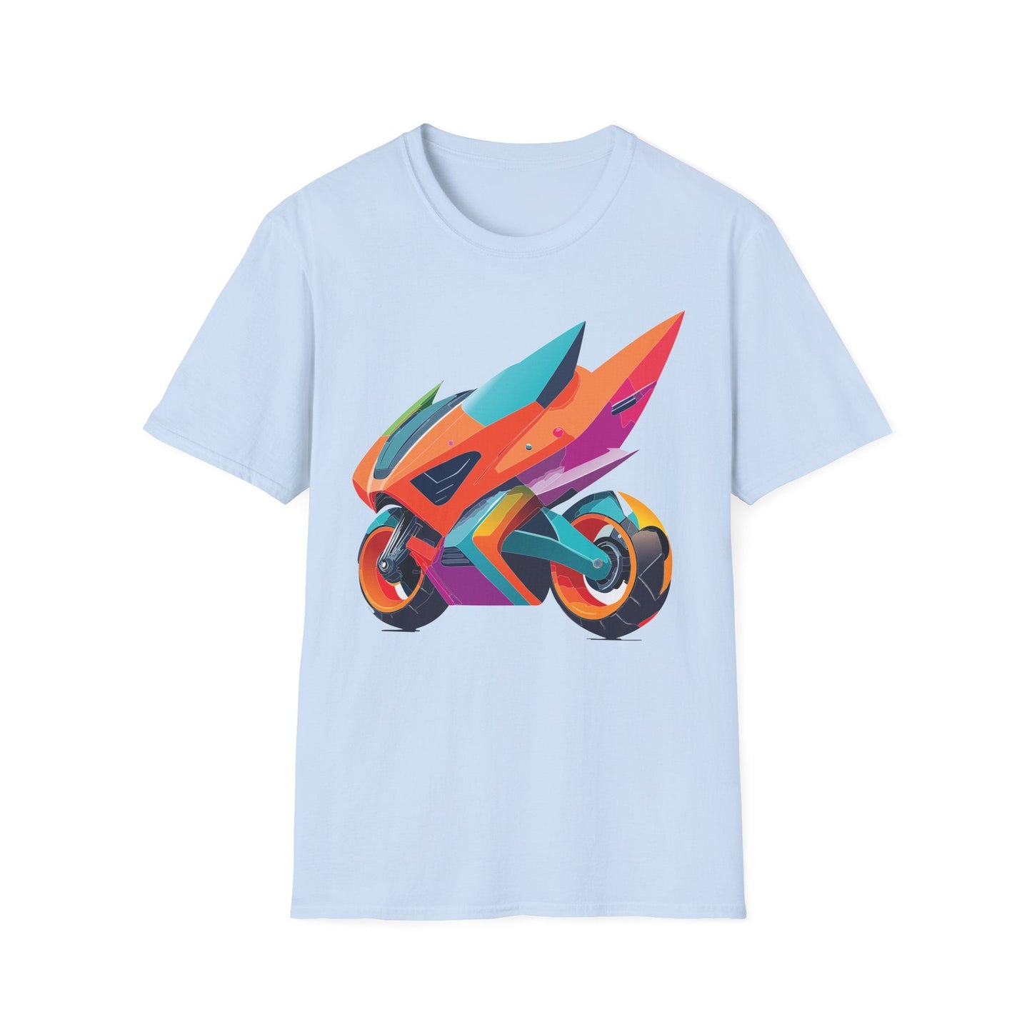 Unisex Bike T Shirt Moto Shirt Motorcycle MTB T Shirt 100 Percent Cotton Softstyle
