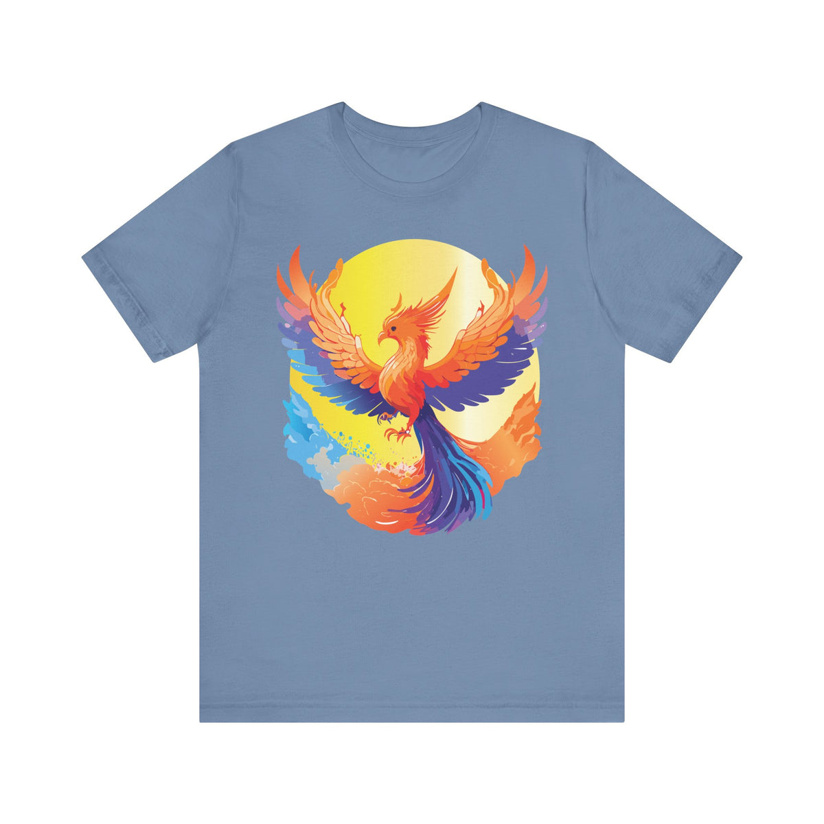 Fire Bird Graphic Unisex Cotton Bella+Canvas Tee with Art Animal Design ab53