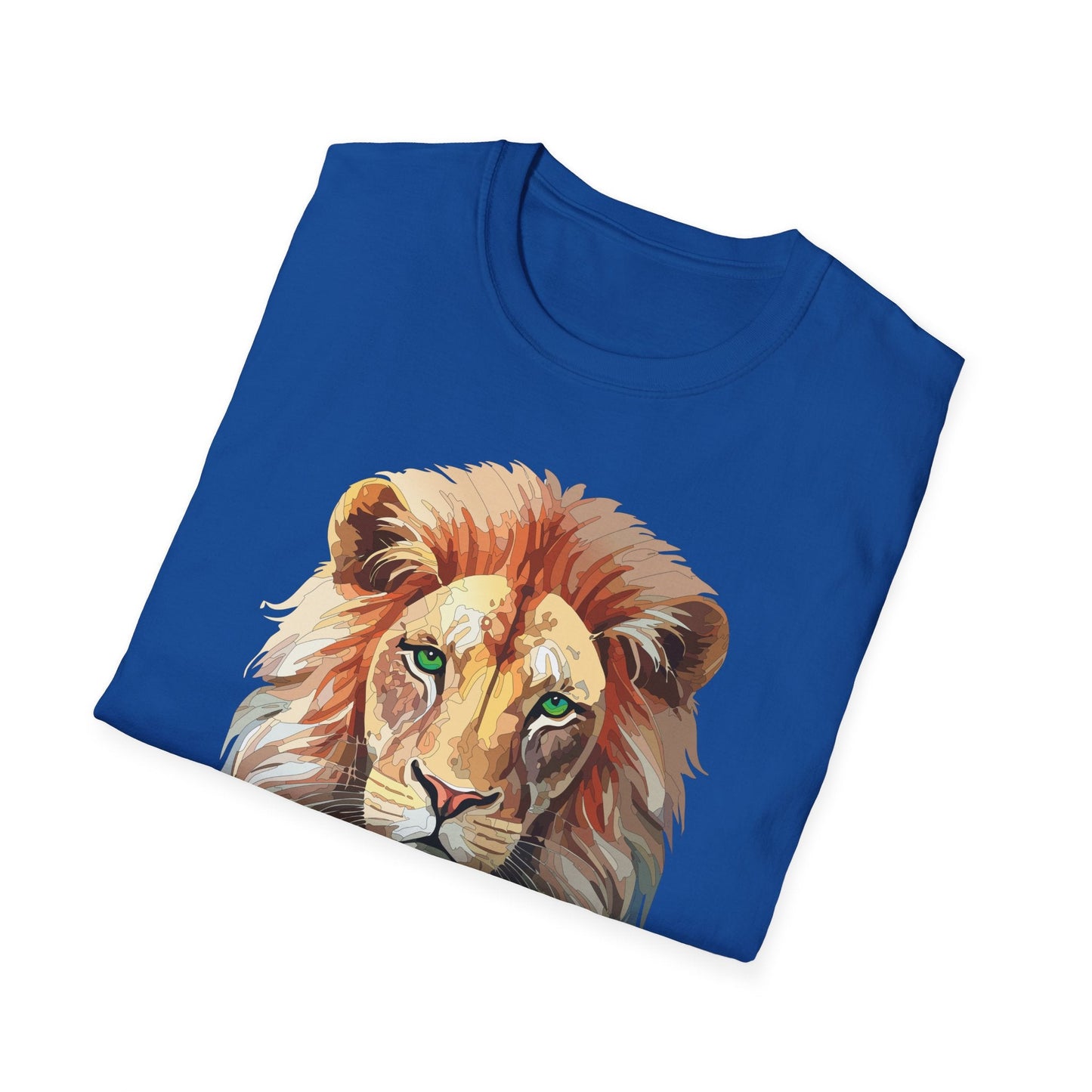 Gildan Softstyle Lion Shirt Unisex Floral Tee Animal Print Tee