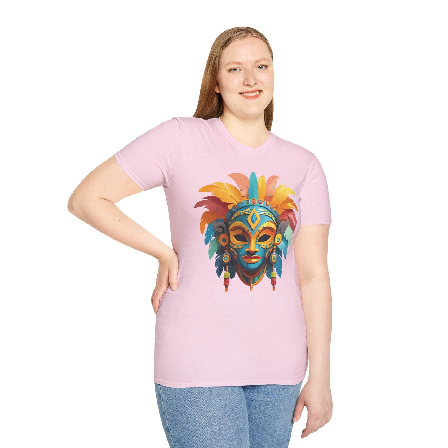 Mask Tee Shirt Unisex Graphic Design Short Sleeve Tee Gildan Softstyle 64000 Ring Spun Cotton