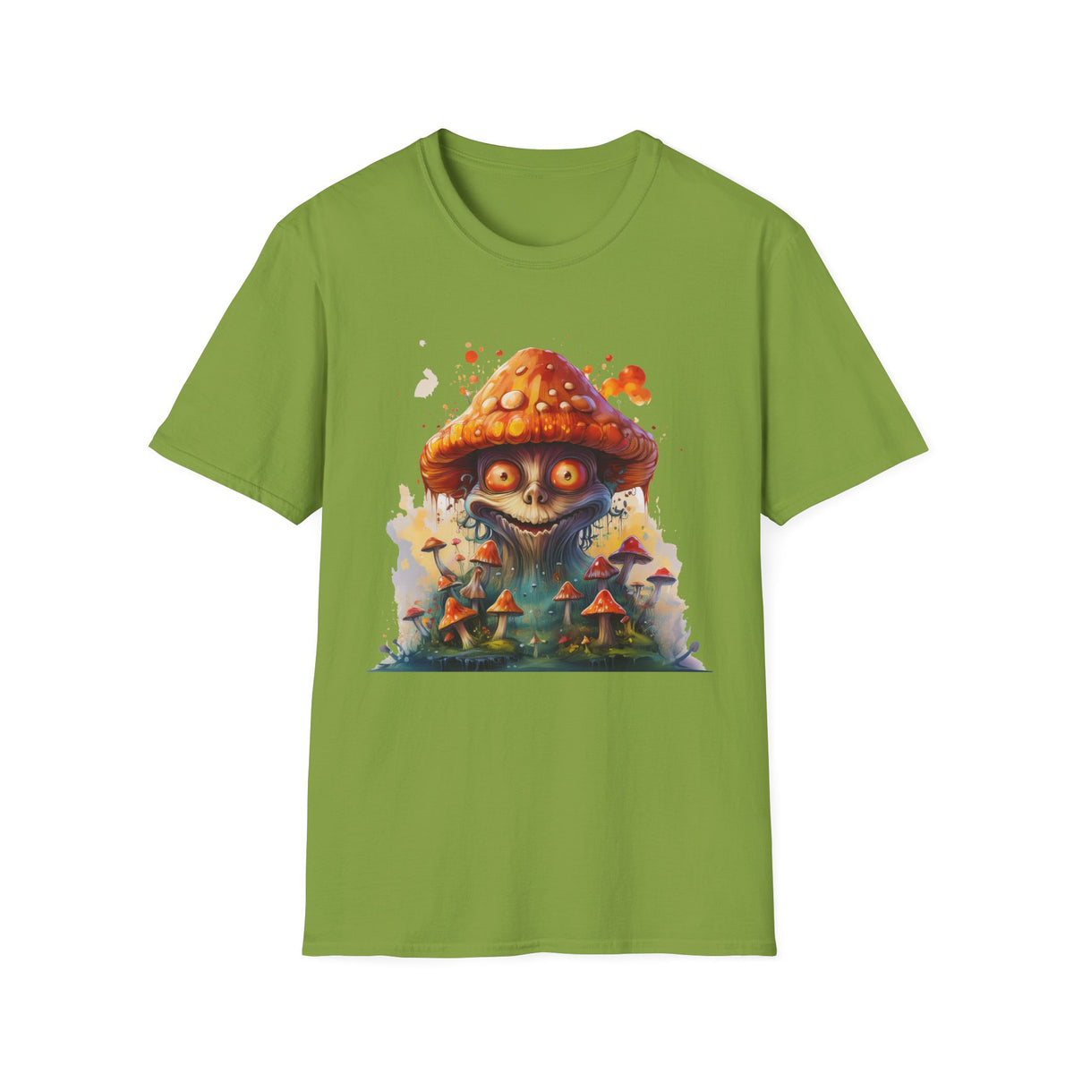 Funny Mashroom Cartoon  Graphic Tee Gildan Unisex 100 Cotton Tee Shirt c19