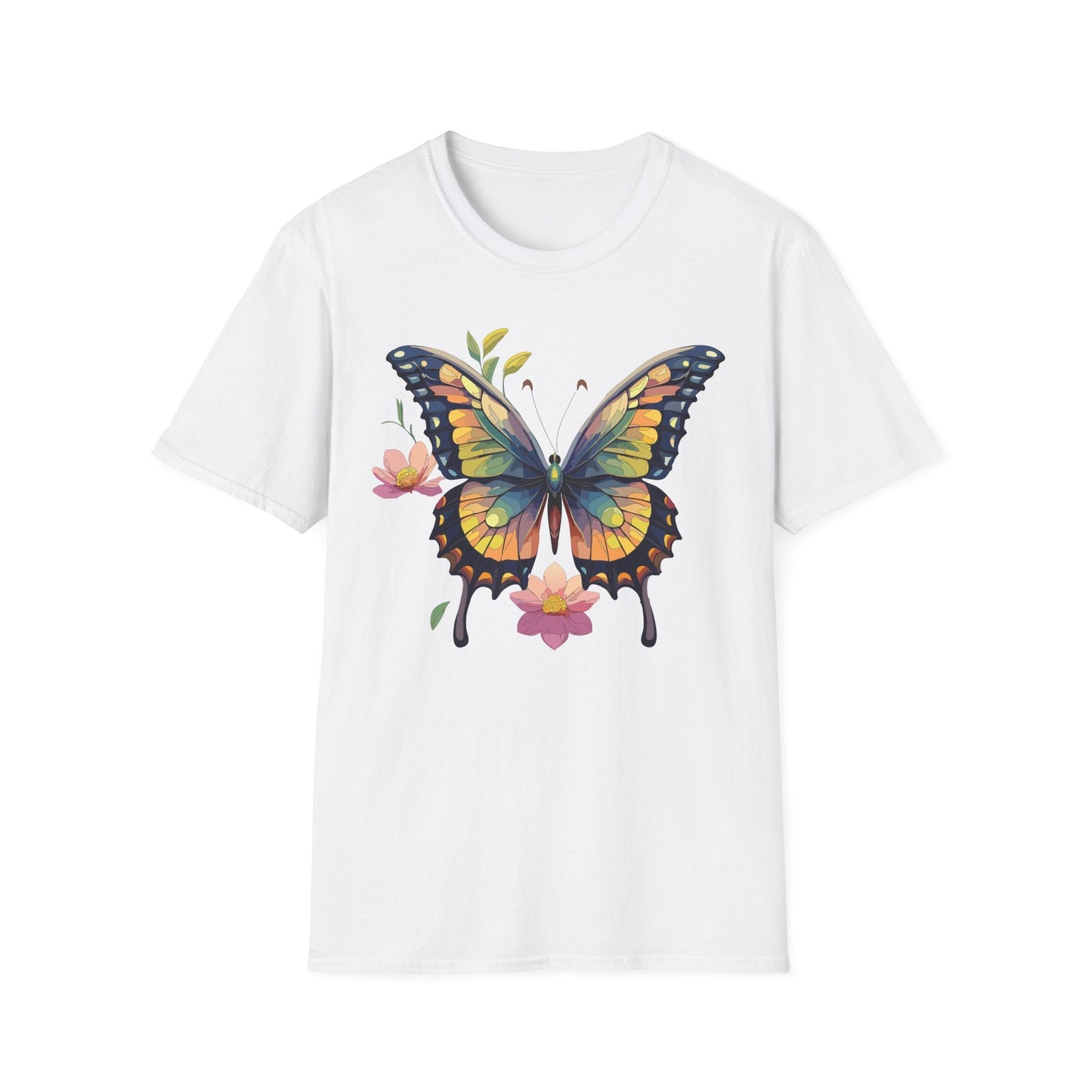 Butterfly Shirt Unisex Monarch Butterfly T Shirt Softstyle Cotton Tee One Hundred Percent Ring Spun
