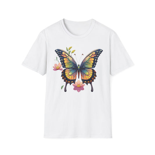 Butterfly Shirt Unisex Monarch Butterfly T Shirt Softstyle Cotton Tee One Hundred Percent Ring Spun
