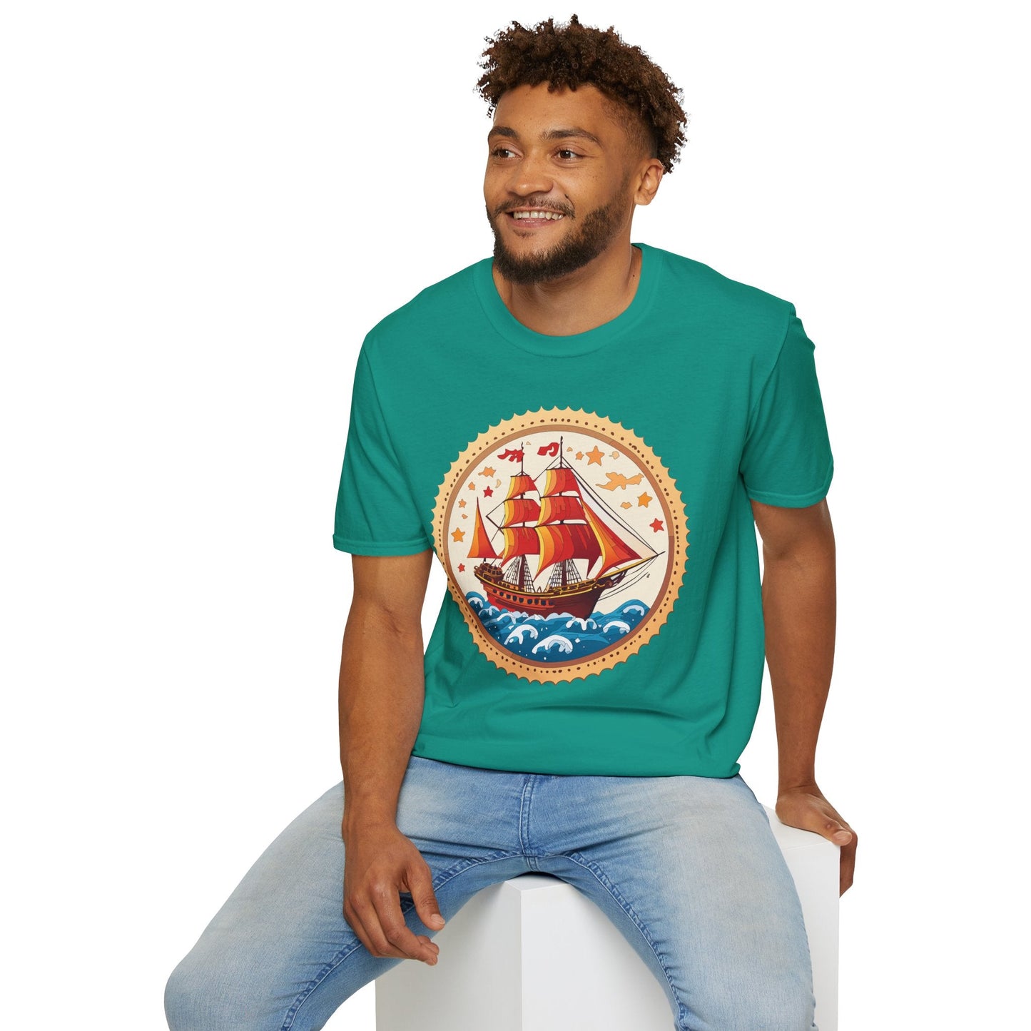 Ship T Shirts Frigate Vessel Tee Shirt Unisex Short Sleeve Gildan Softstyle 100 Percent Cotton