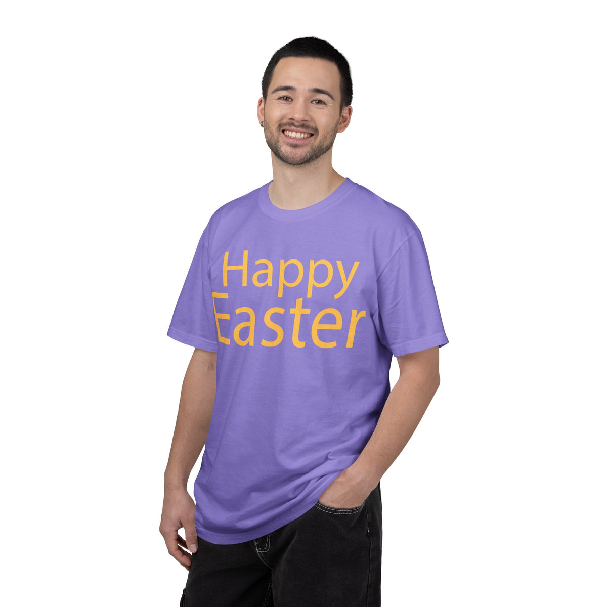 Happy Easter T-Shirt, Tee Shirt with Easter Signature, T Shirt with Easter Prints, Tee Shirt with Easter Design