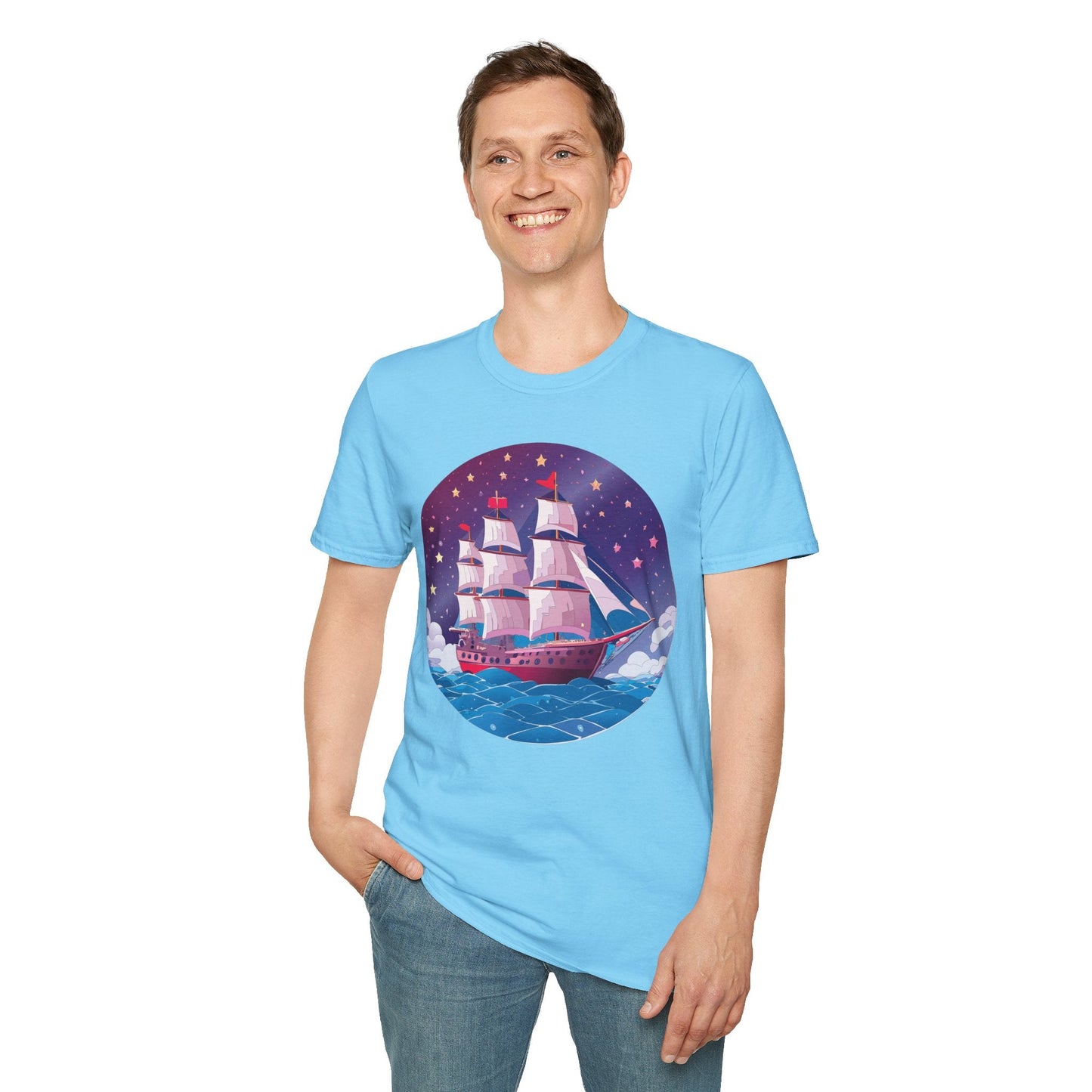 Ship T Shirts Frigate Vessel Tee Unisex Softstyle 64000 Gildan Ring Spun Cotton T Shirt