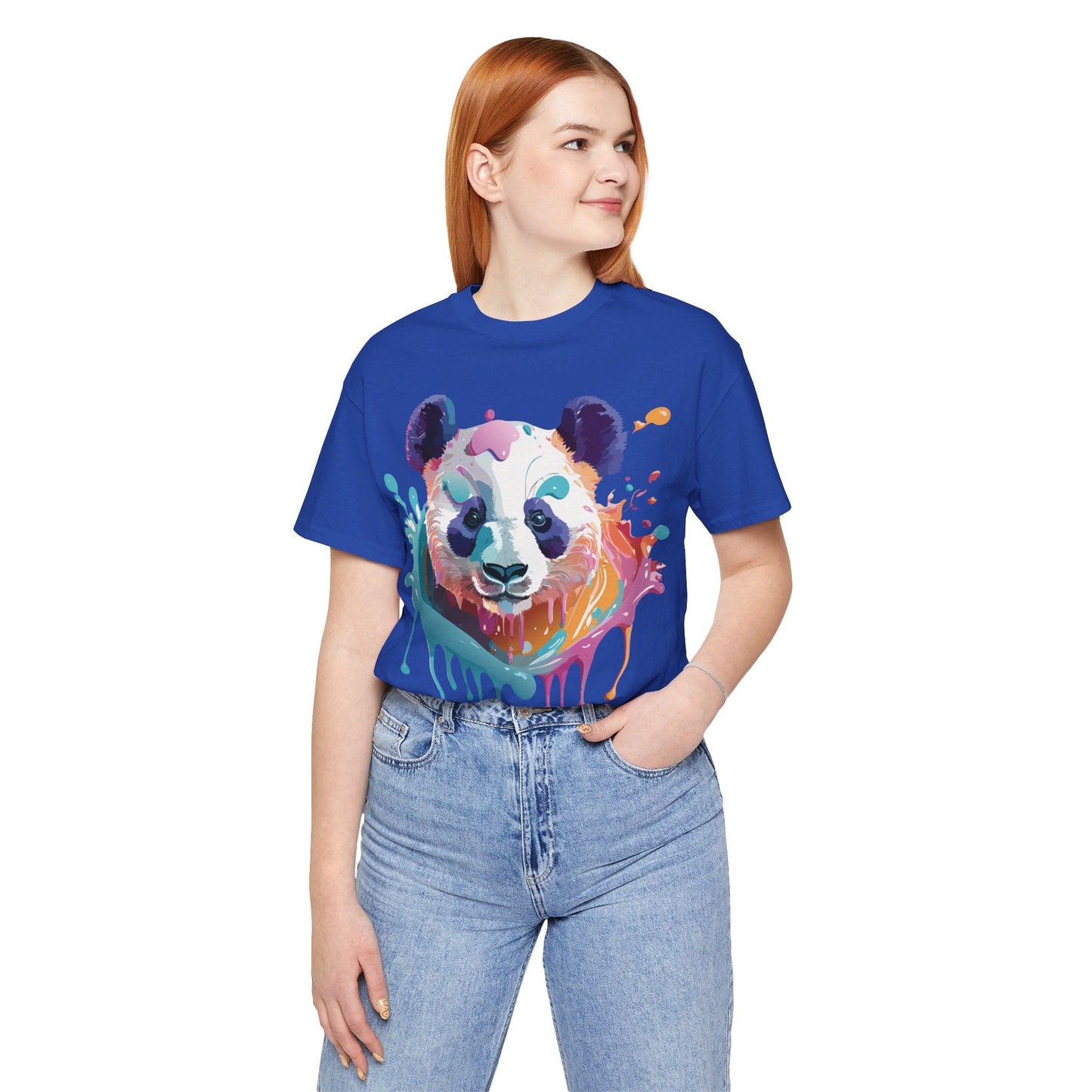 Panda Graphic Unisex 100 Cotton Vintage Art with Animal T-Shirt 12