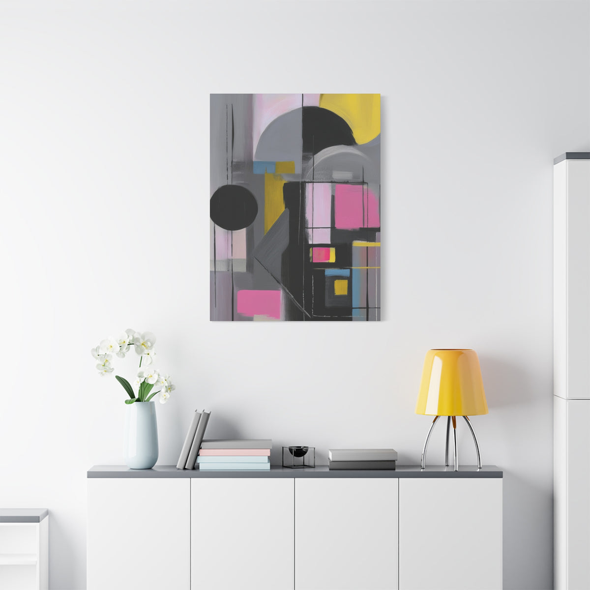 Abstract Geometric Painting Print Canvas 20x24,20x30,24x30 24x32,24x36,30x40 32x48,36x48,40x60 Pine-Wood Inner Frame ABS-37