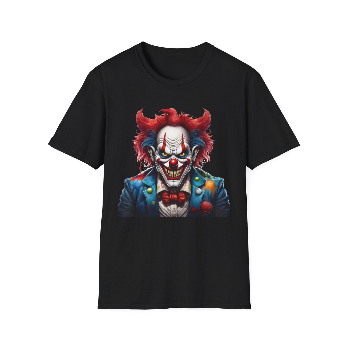Unisex Clown Shirt With Funny Man Circus Print Tee Gildan Softstyle 64000 Classic Comfort Wear